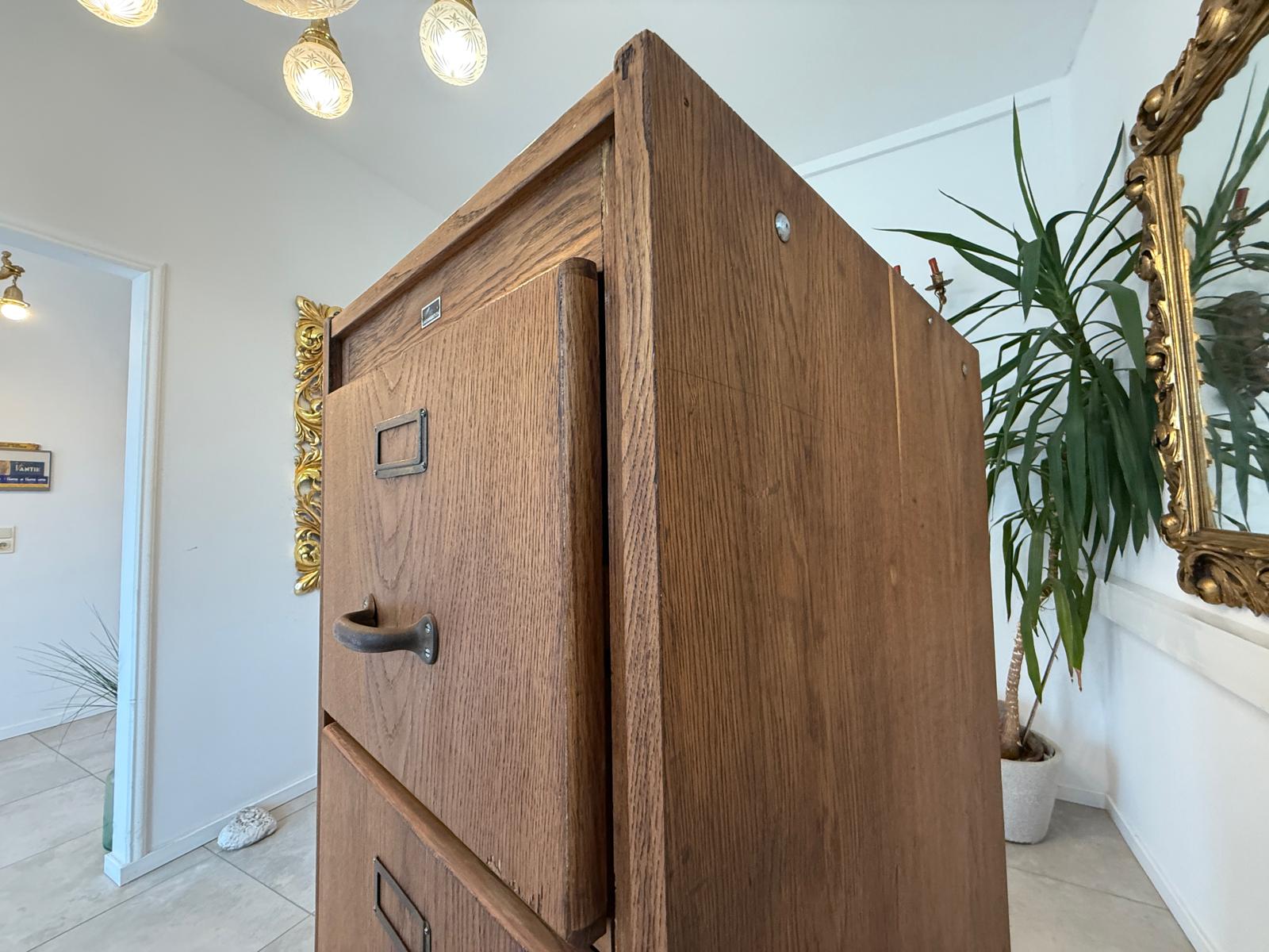 Original Jugendstil-Hängeregisterschrank Büroschrank  Aktenschrank G2112