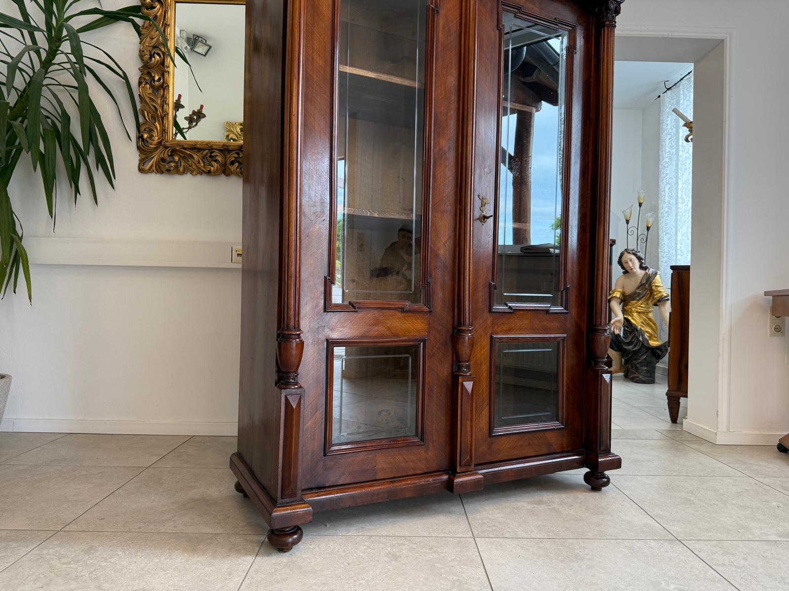 SALE Gründerzeit Vitrine Bücherschrank Sammlervitrine Antiquität G1905