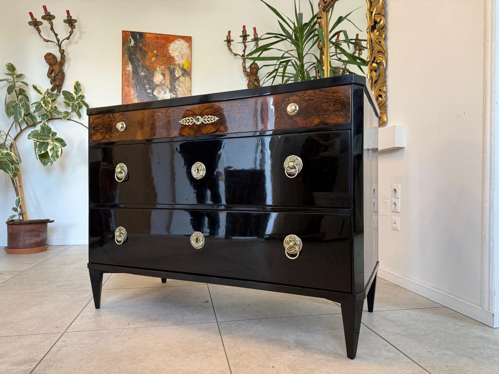 Restaurierte Biedermeier Kommode 3 Ladenkommode Nussholz Antiquität D1175