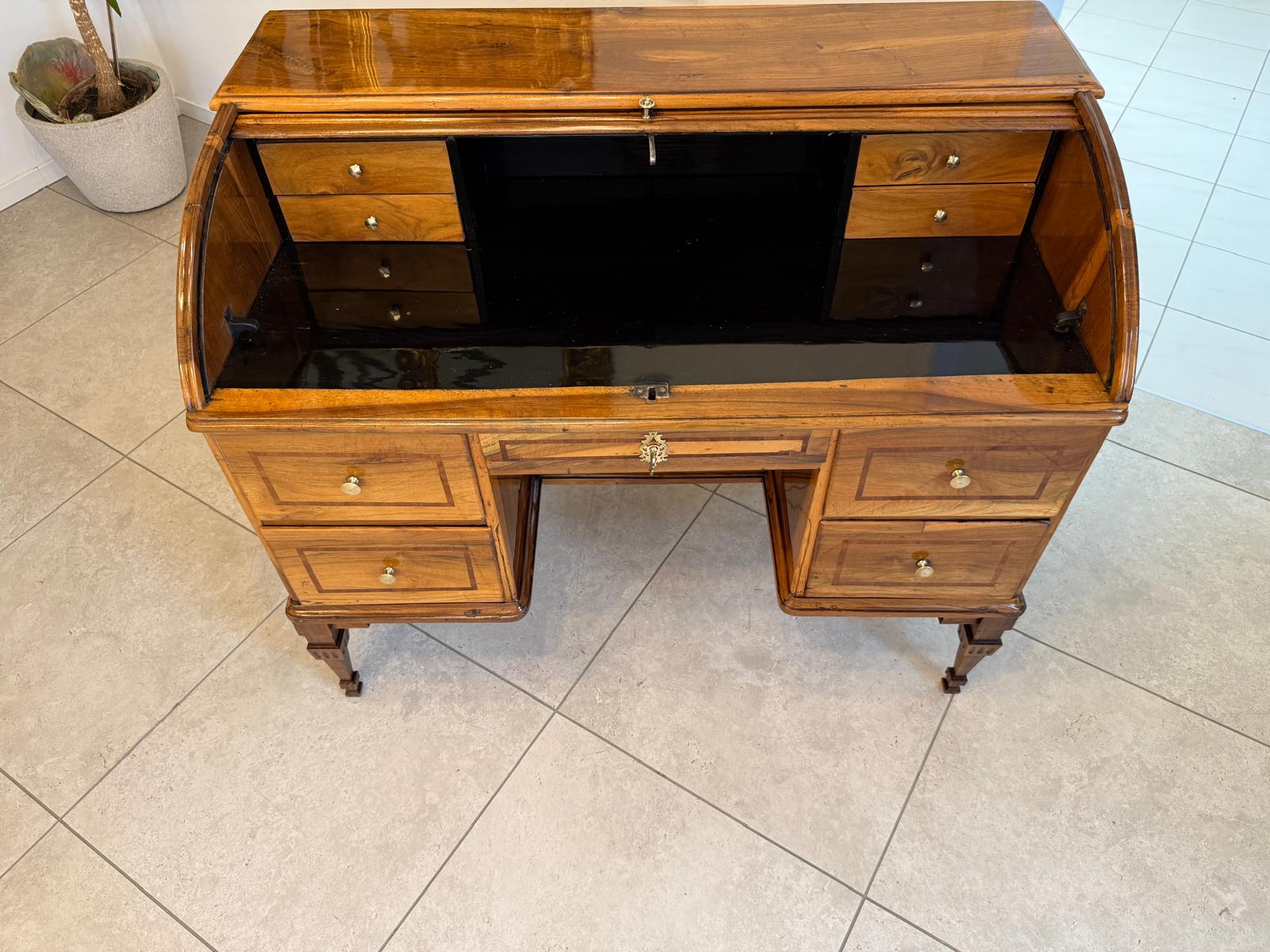 Sale Restauriert Barock Rolladen Sekretär um 1780 Antiquität G2049