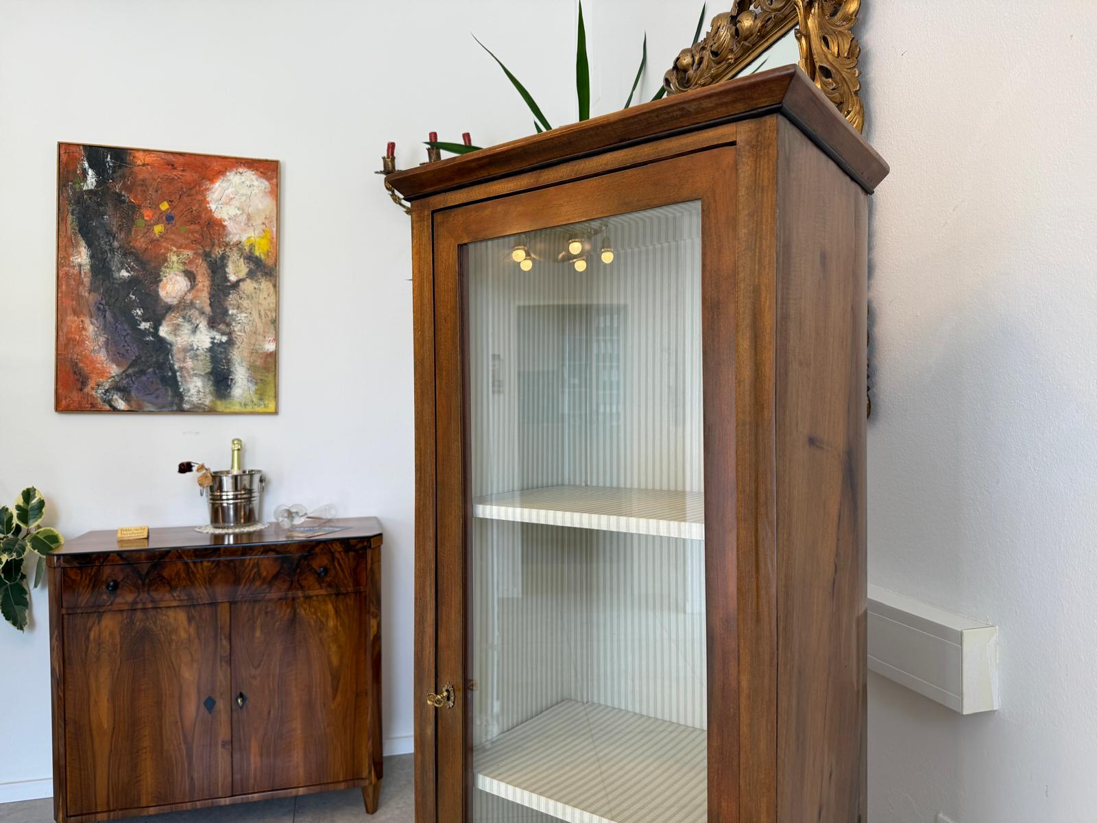 Traum Stilvitrine Biedermeier Glasschrank Bücherschrank G1918