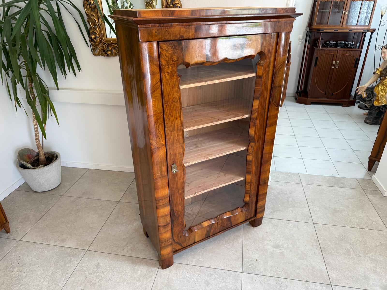 Antiquität Biedermeier Vitrine Bücherschrank Antiquität G2012