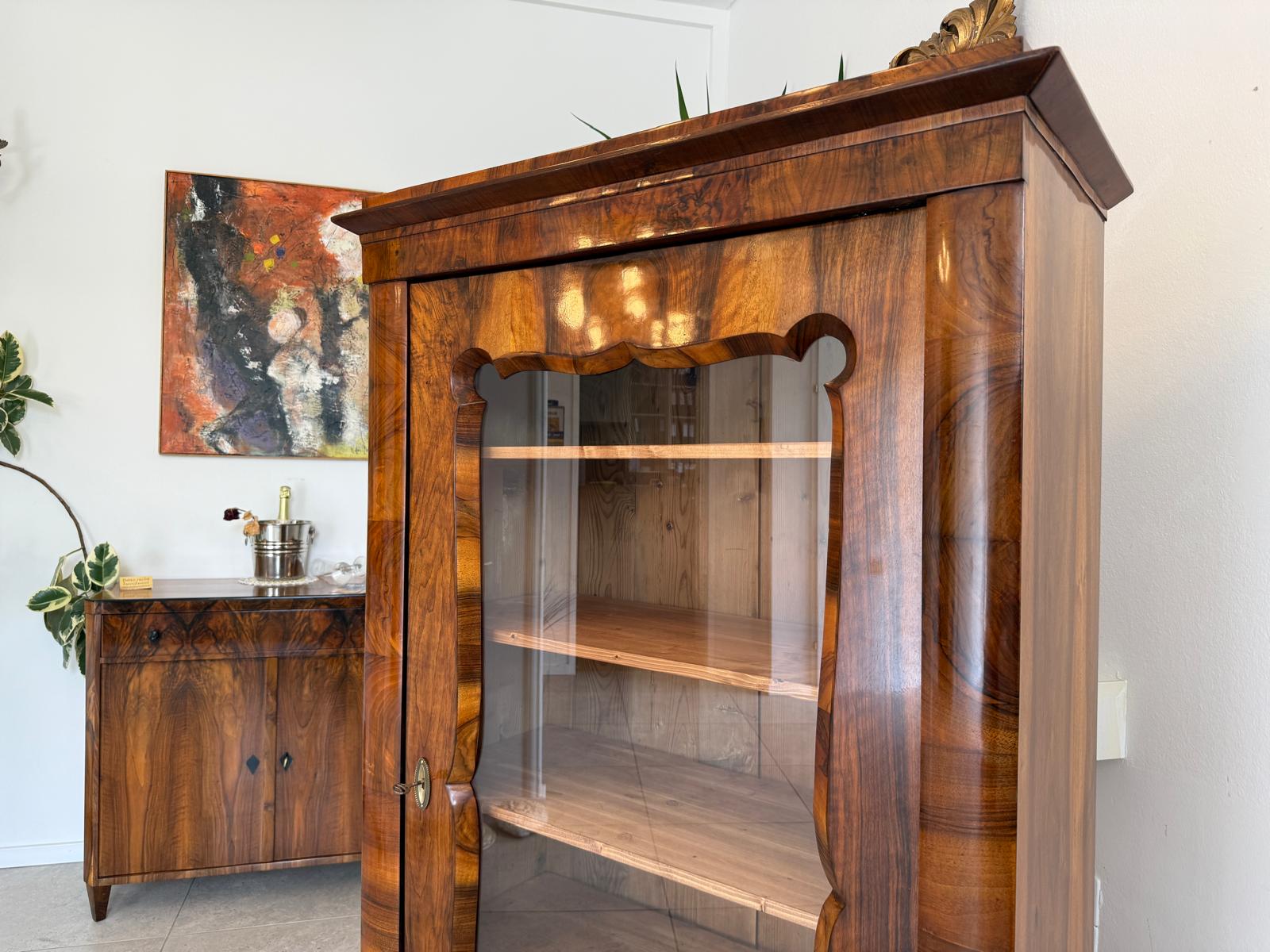 Antiquität Biedermeier Vitrine Bücherschrank Antiquität G2012