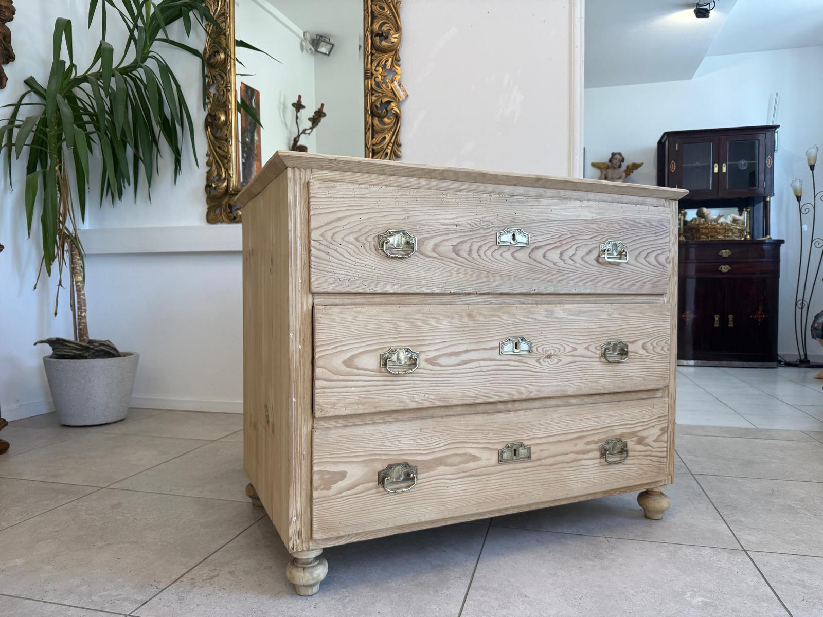 Biedermeier Kommode 3 Ladenkommode Antik Original D2788