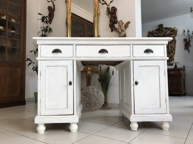 biedermeier-barock-bauernm-bel_70 uriger Naturholz Gründerzeit Schreibtisch Sekretär X2185