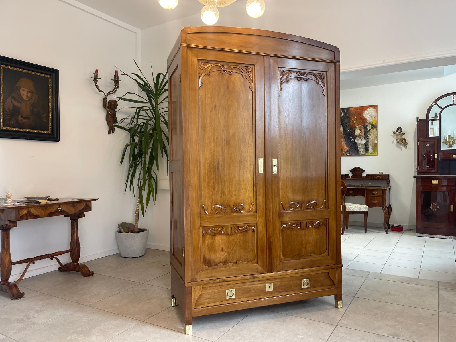 Jugendstil Schrank Kleiderkasten Jugendstil Bücherschrank G1515