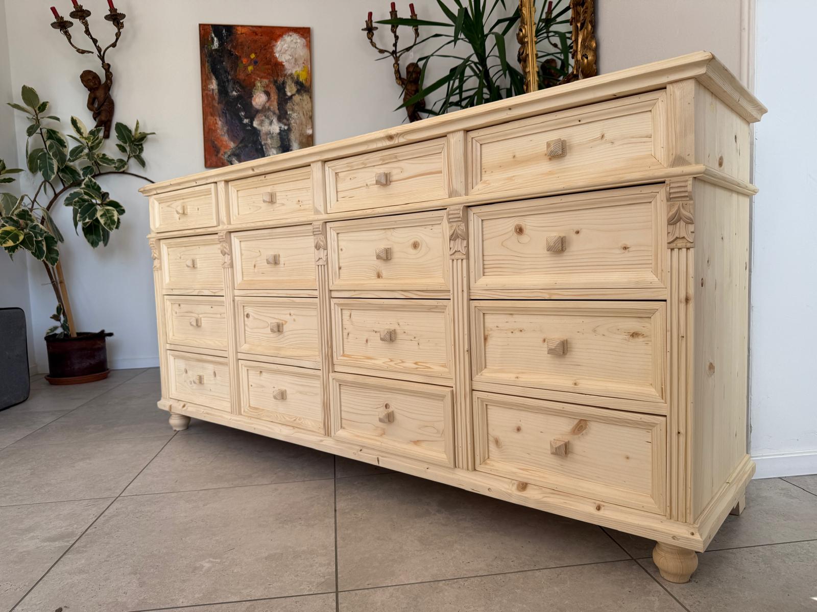 Massivholzkommode Ladenkommode Bauernmöbel Bauernmöbel Bauernschrank G1866