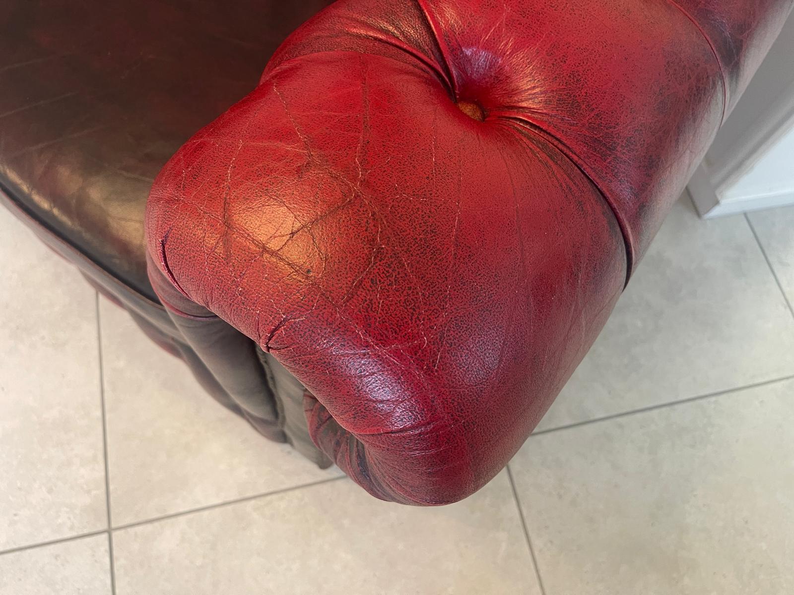 Chesterfield 2er Clubsofa Diwan Couch Oxblood G1053