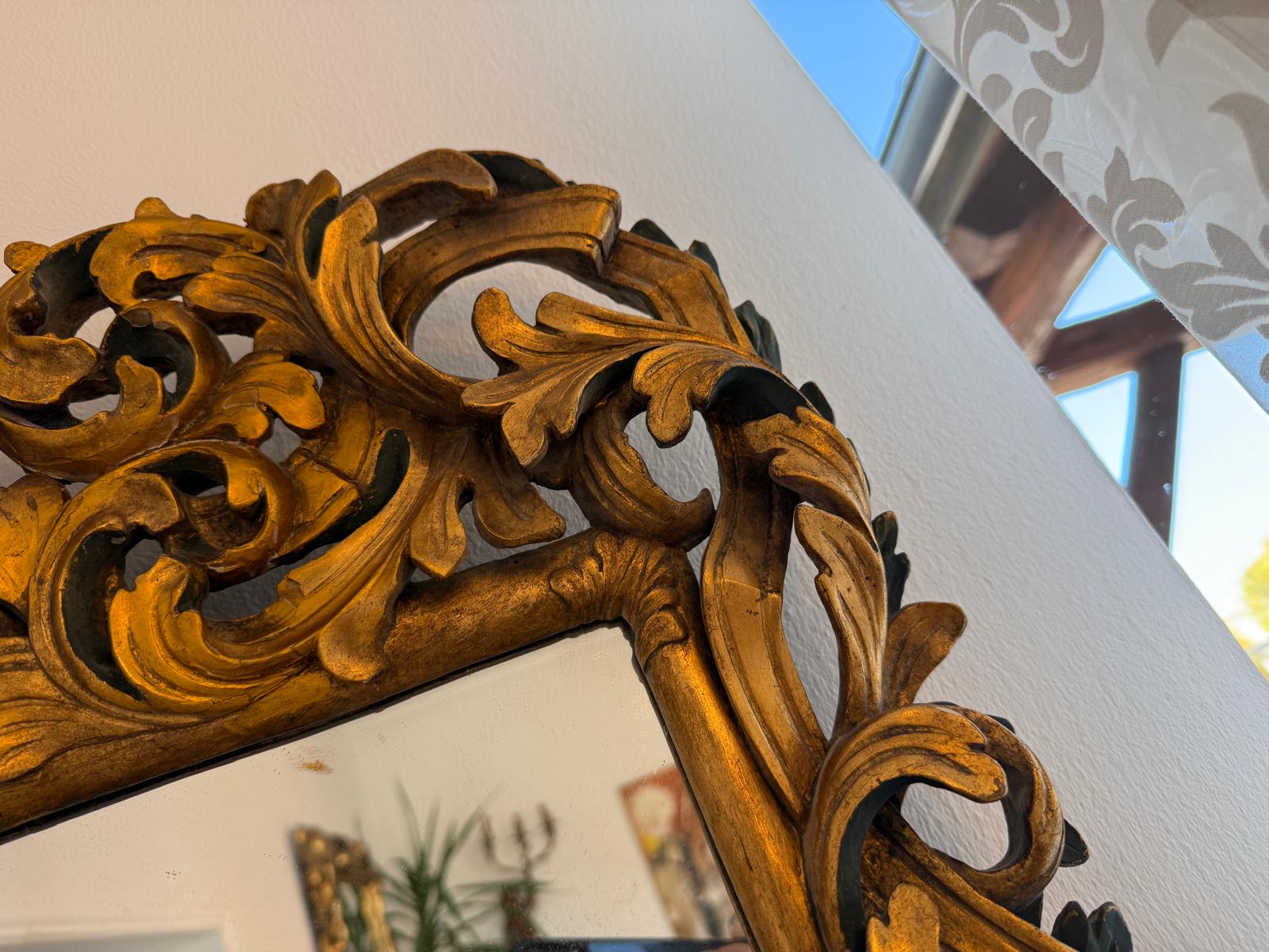 SALE Florentiner Spiegel Akanthusblattschnitzkunst Holzschnitzerei G2173