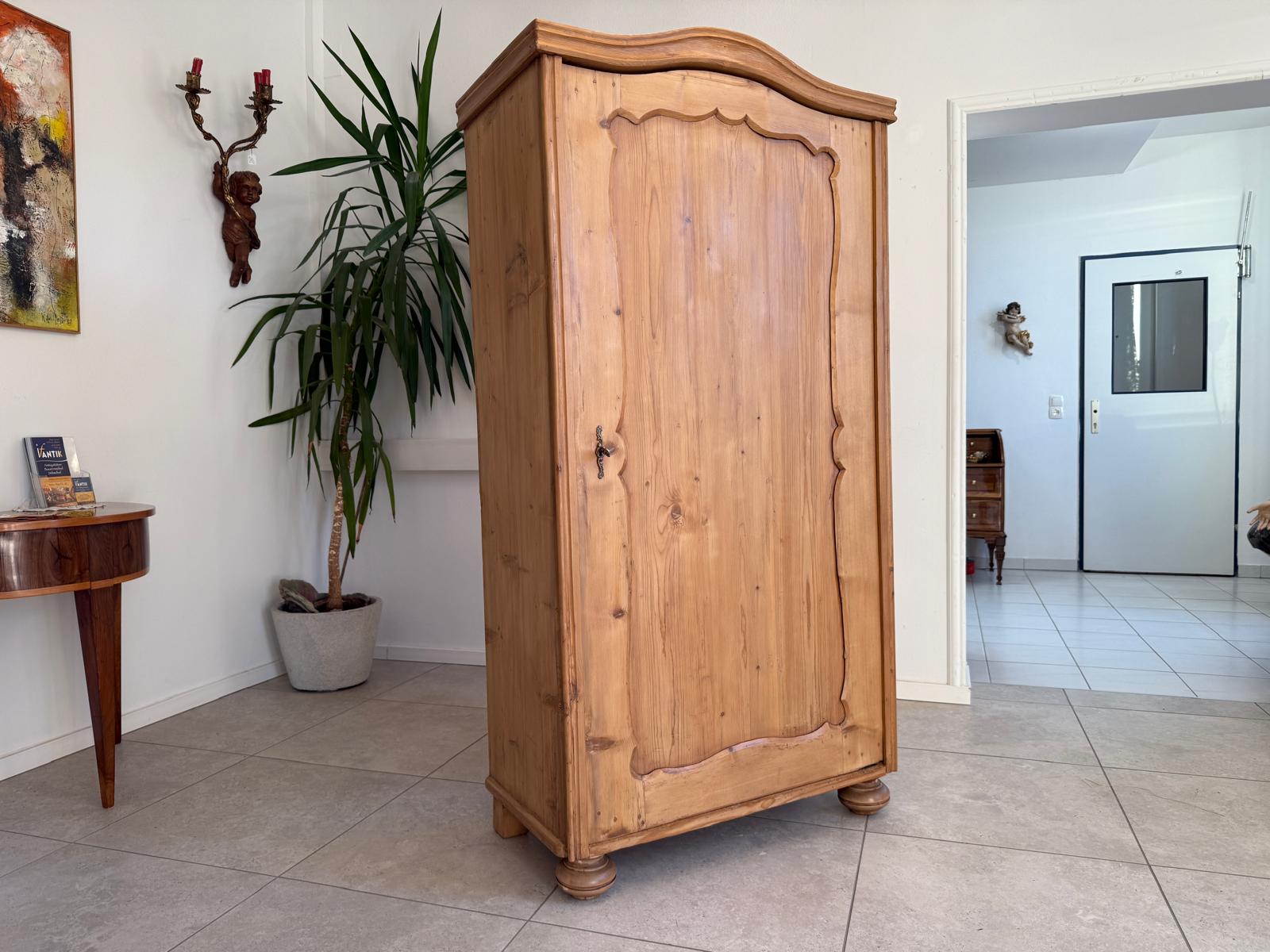 Originaler 1 türiger Bauernschrank Gründerzeit Naturholzschrank G2292