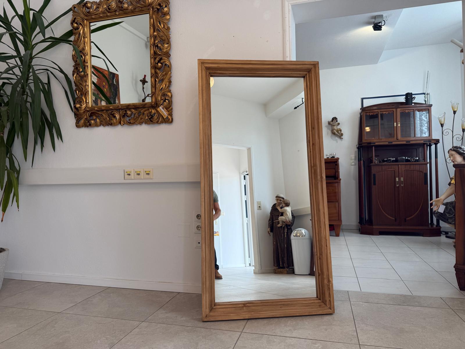 Bäuerlicher Naturholzspiegel Spiegel Holzspiegel Wandspiegel G1986