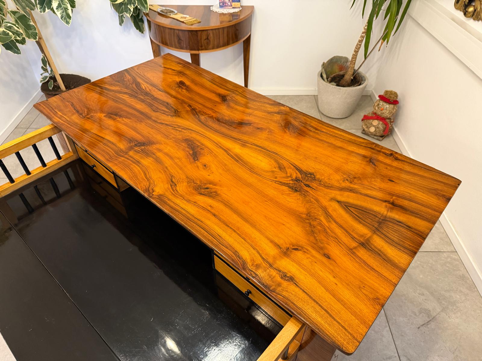 SALE Restaurierte Biedermeier Schreibkommode Nussholz Antiquität Antikmöbel G2388