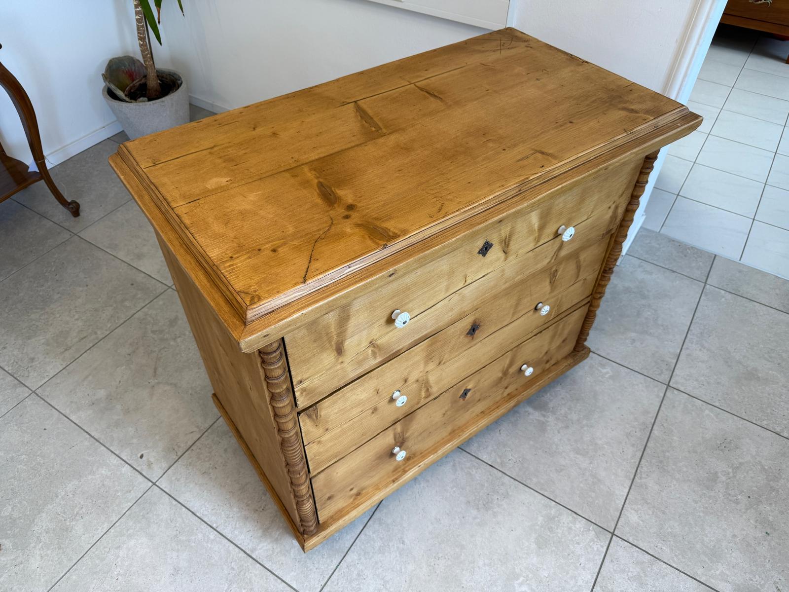Biedermeier Ladenkommode Naturholzkommode Kommode G1833
