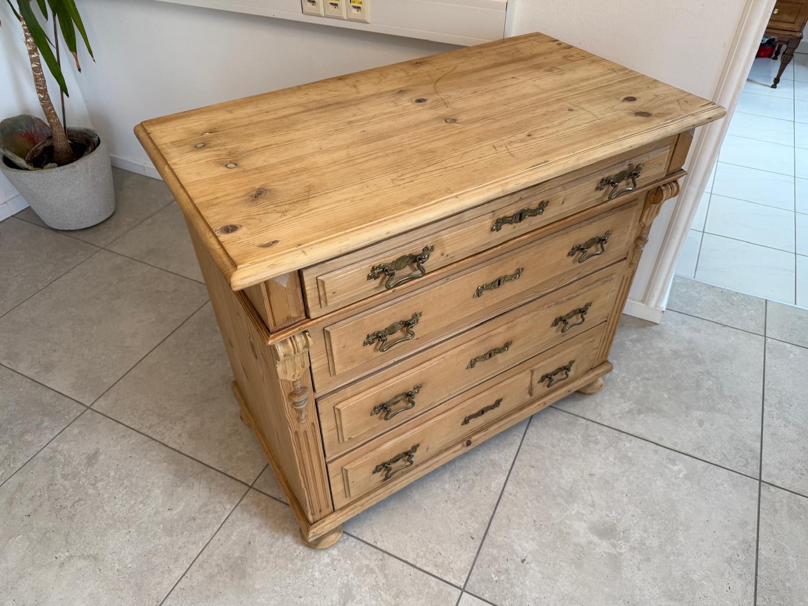 Originale Gründerzeit Kommode Weichholz Antik G2114 