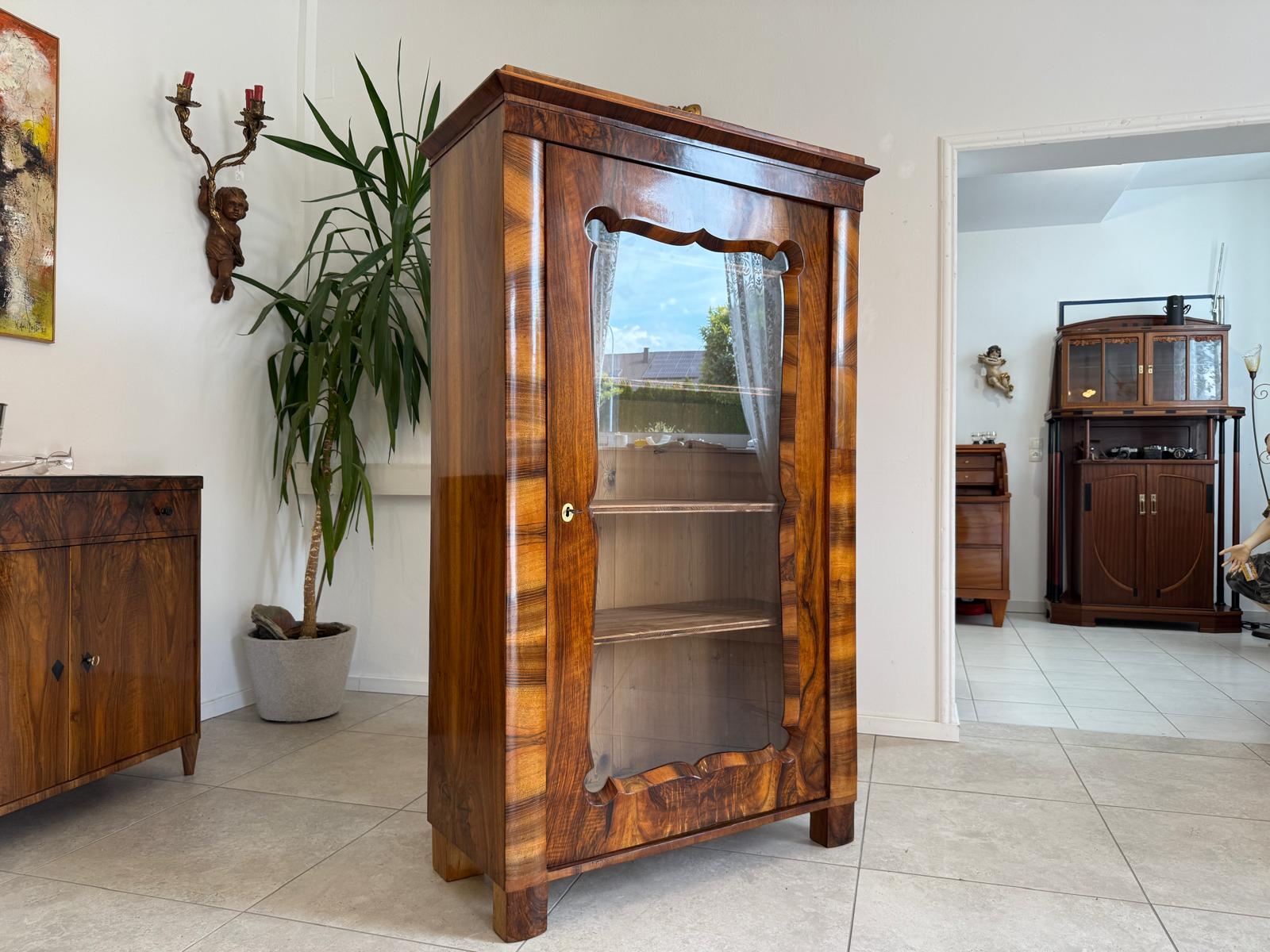 Antiquität Biedermeier Vitrine Bücherschrank Antiquität G2013