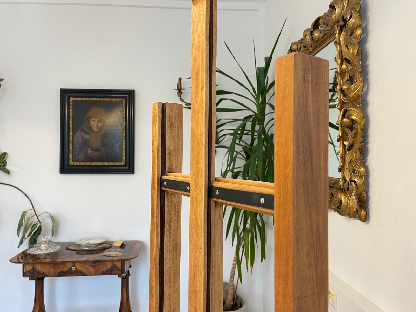 Antikes Atelier-Staffelei aus massivem Holz Bildhalterung G1522