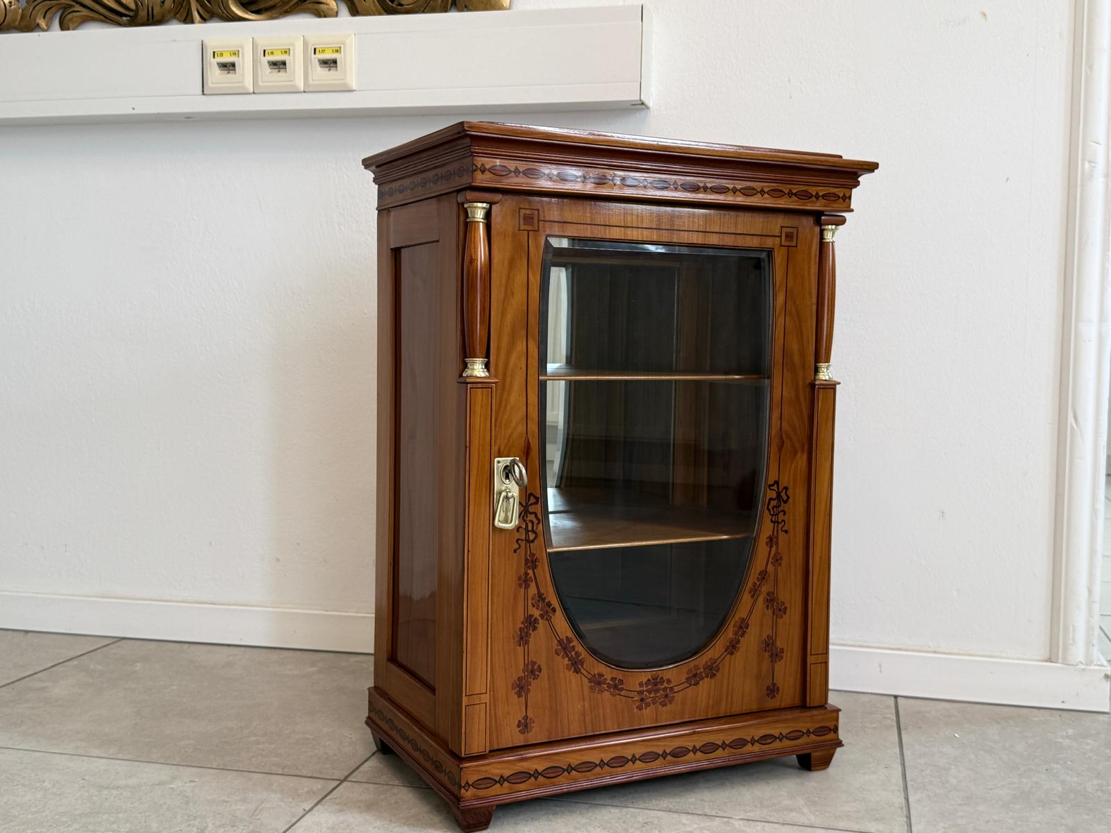 Sale Empire Säulen Bücherschrank Vitrinenschrank Restauriert D2873