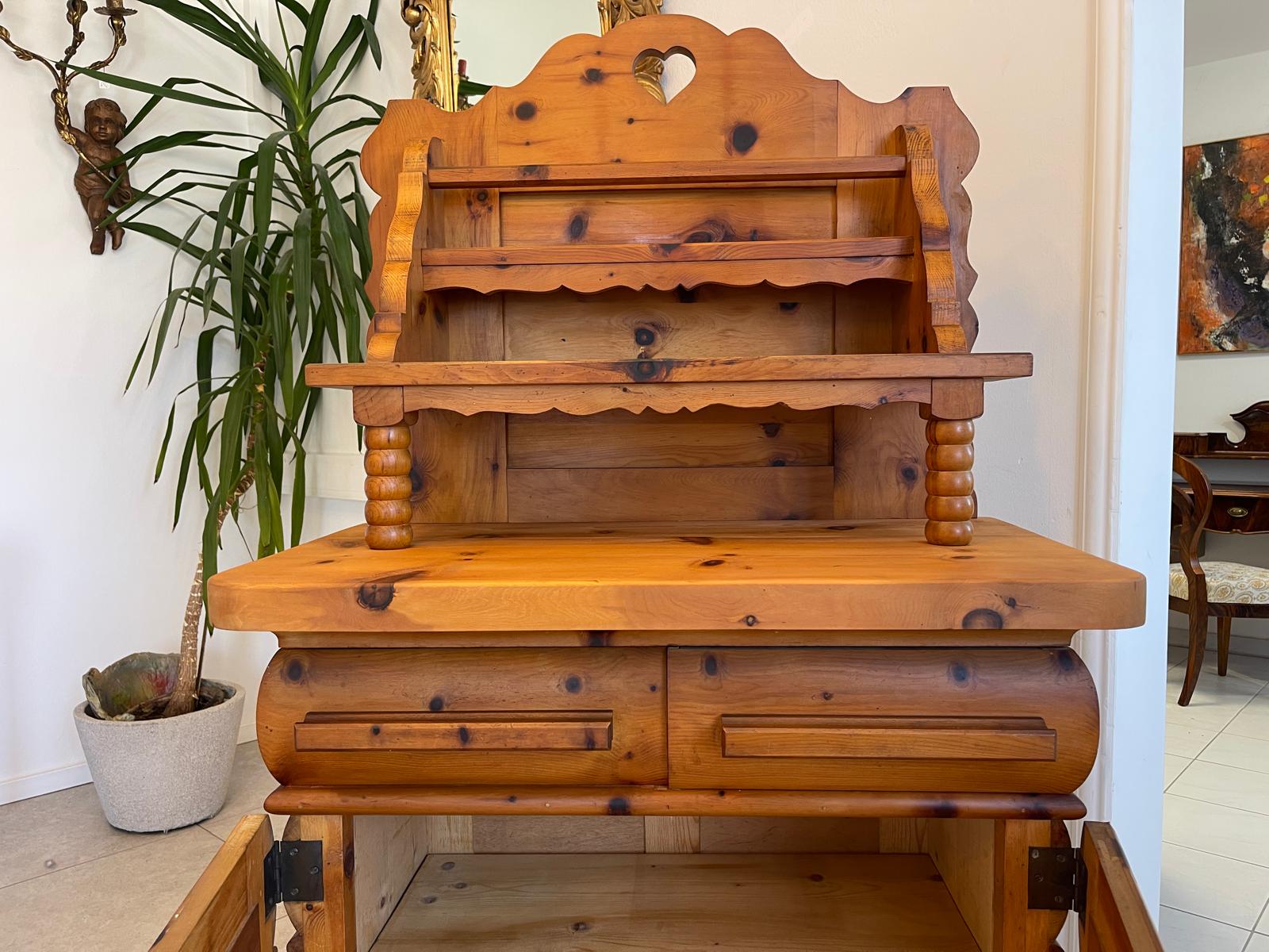Zirbenholz Anrichte Kommode Bauernmöbel mit Etagere G1272