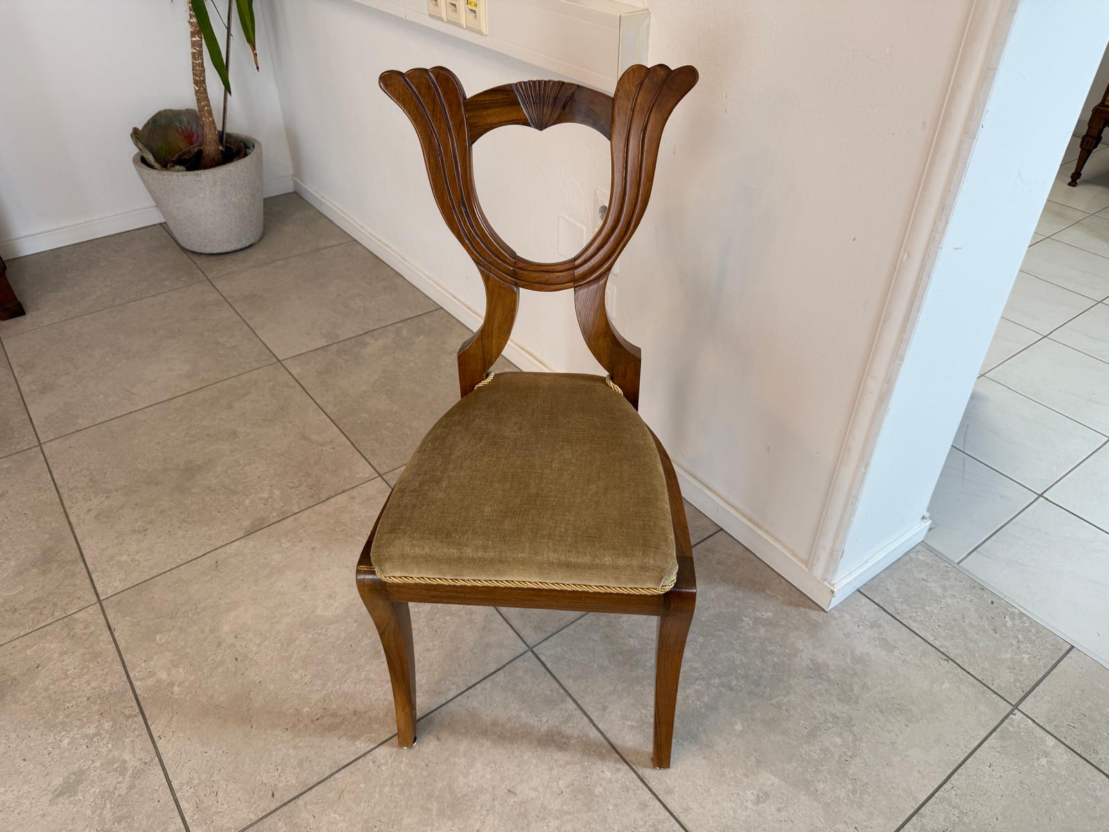 Biedermeier Sessel Nussholz Stuhl Antiquität G2106