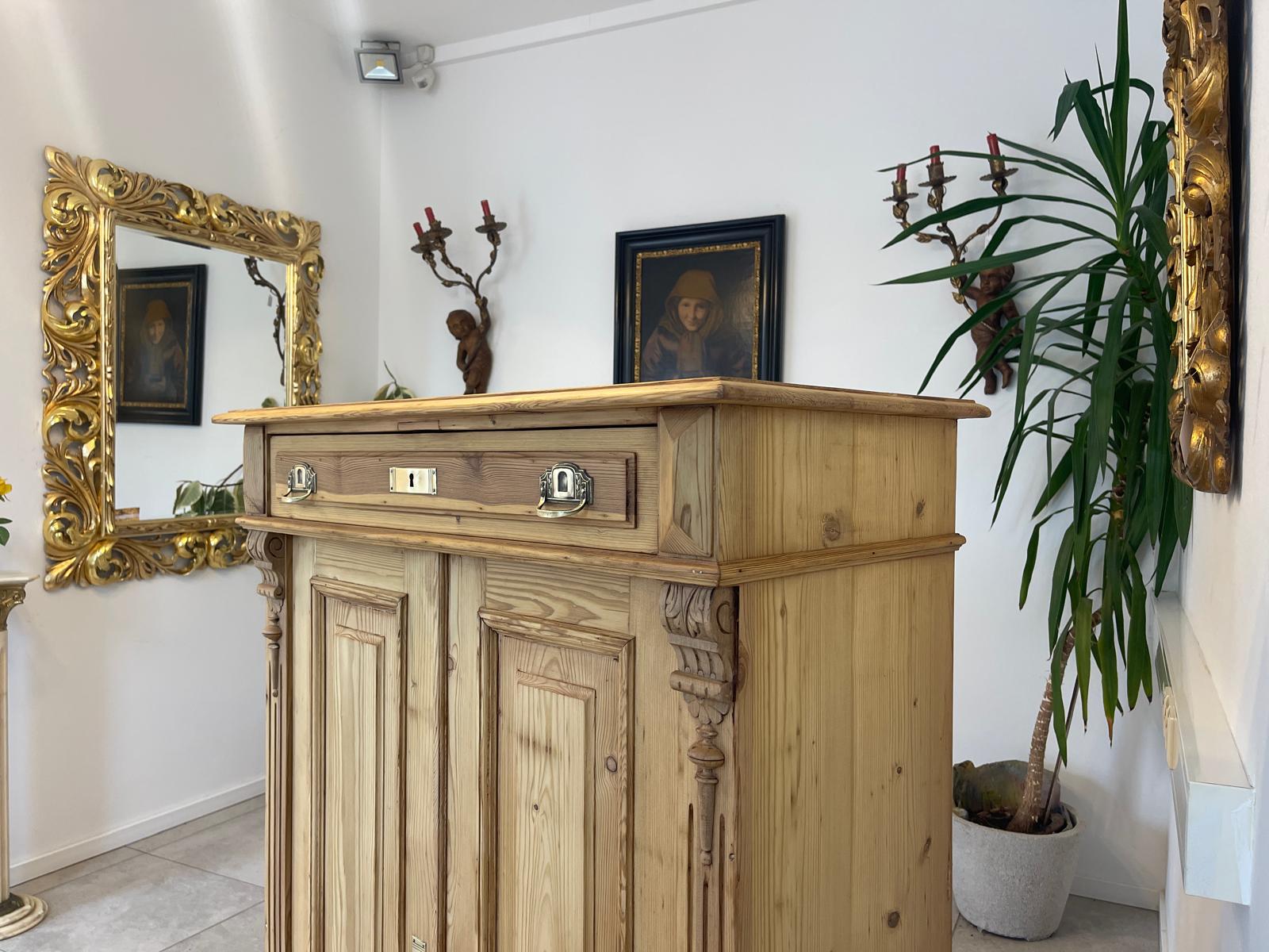 Biedermeier Bauernschrank Halbschrank Vertiko Gründerzeit G1350