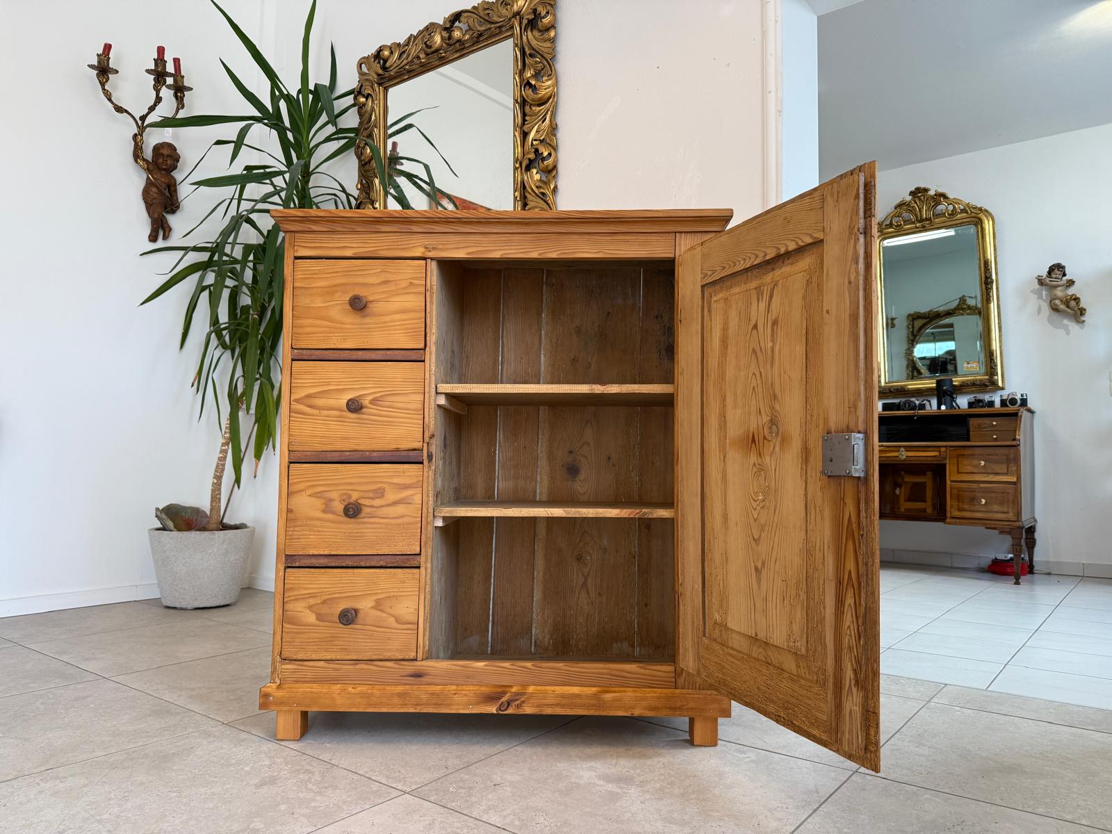 Brotschrank Almerschrank Speiskasten Bauernkasten Naturholzschrank Antik G2170