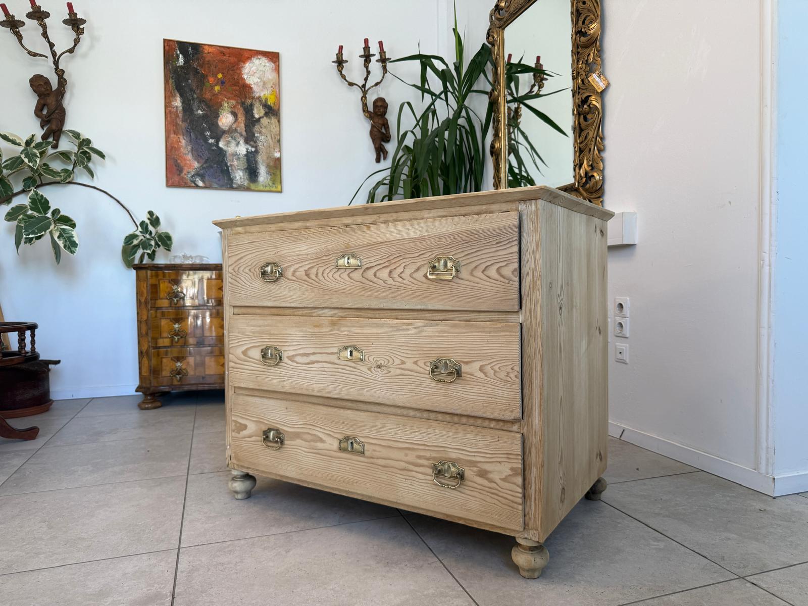 Biedermeier Kommode 3 Ladenkommode Antik Original D2788