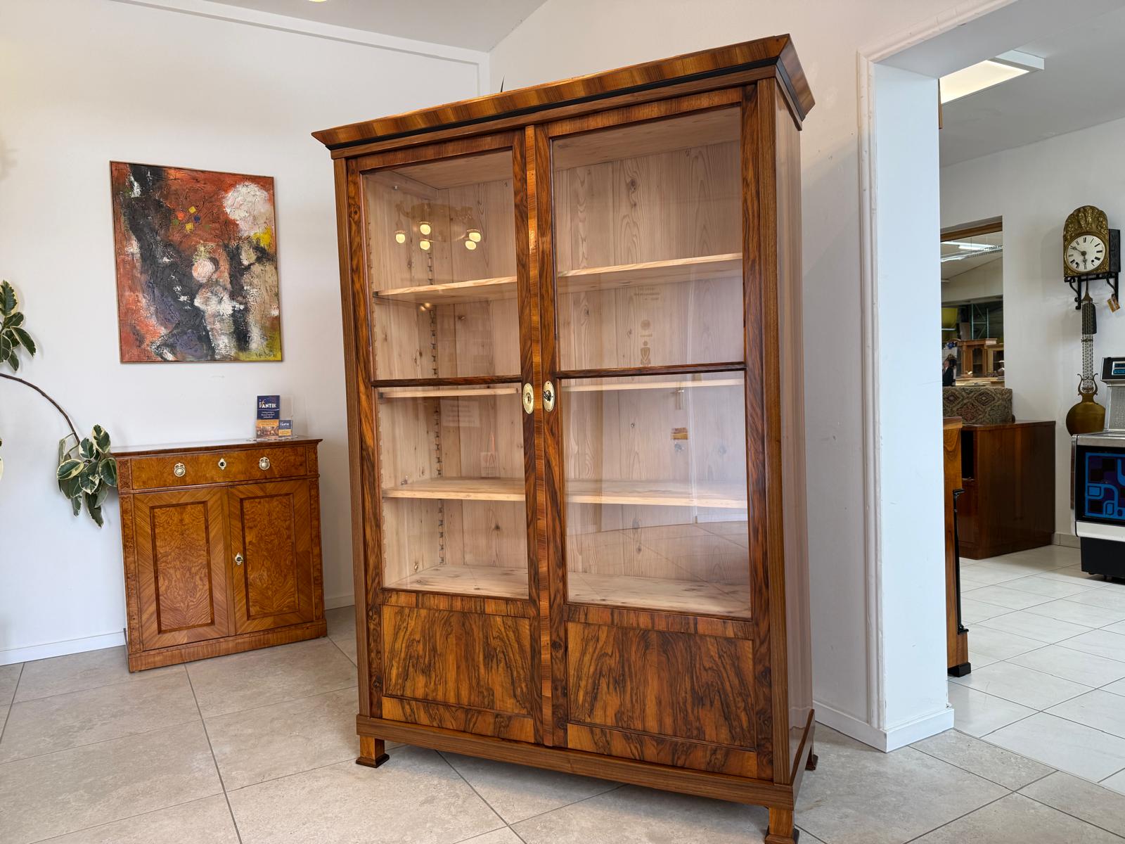 SALE Restaurierte Biedermeier Vitrine Bücherschrank Sammlervitrine Antiquität D1200