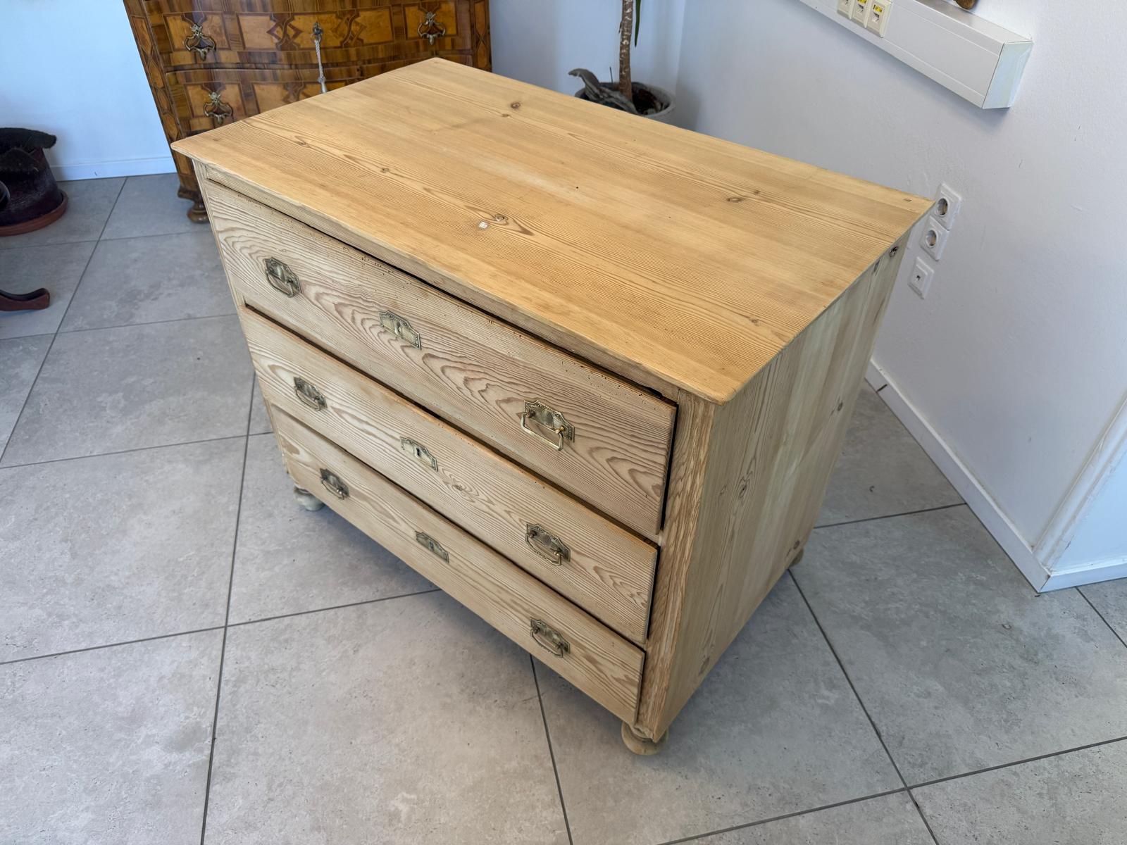 Biedermeier Kommode 3 Ladenkommode Antik Original D2788