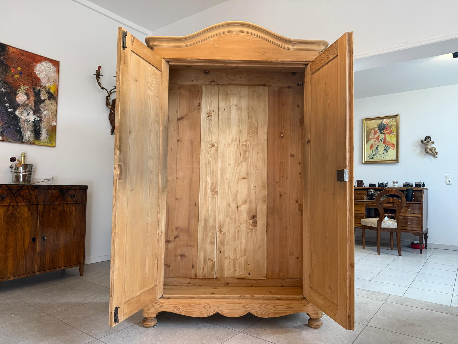 Originaler Gründerzeit Biedermeier Bauernschrank Naturholzschrank G2063