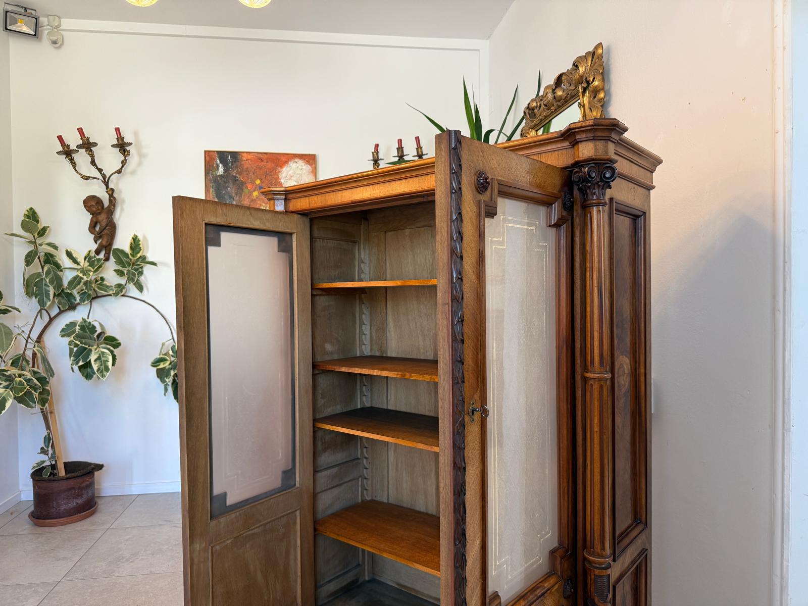 Originale Gründerzeit Anrichte Schrank Vertiko Schrank G1996