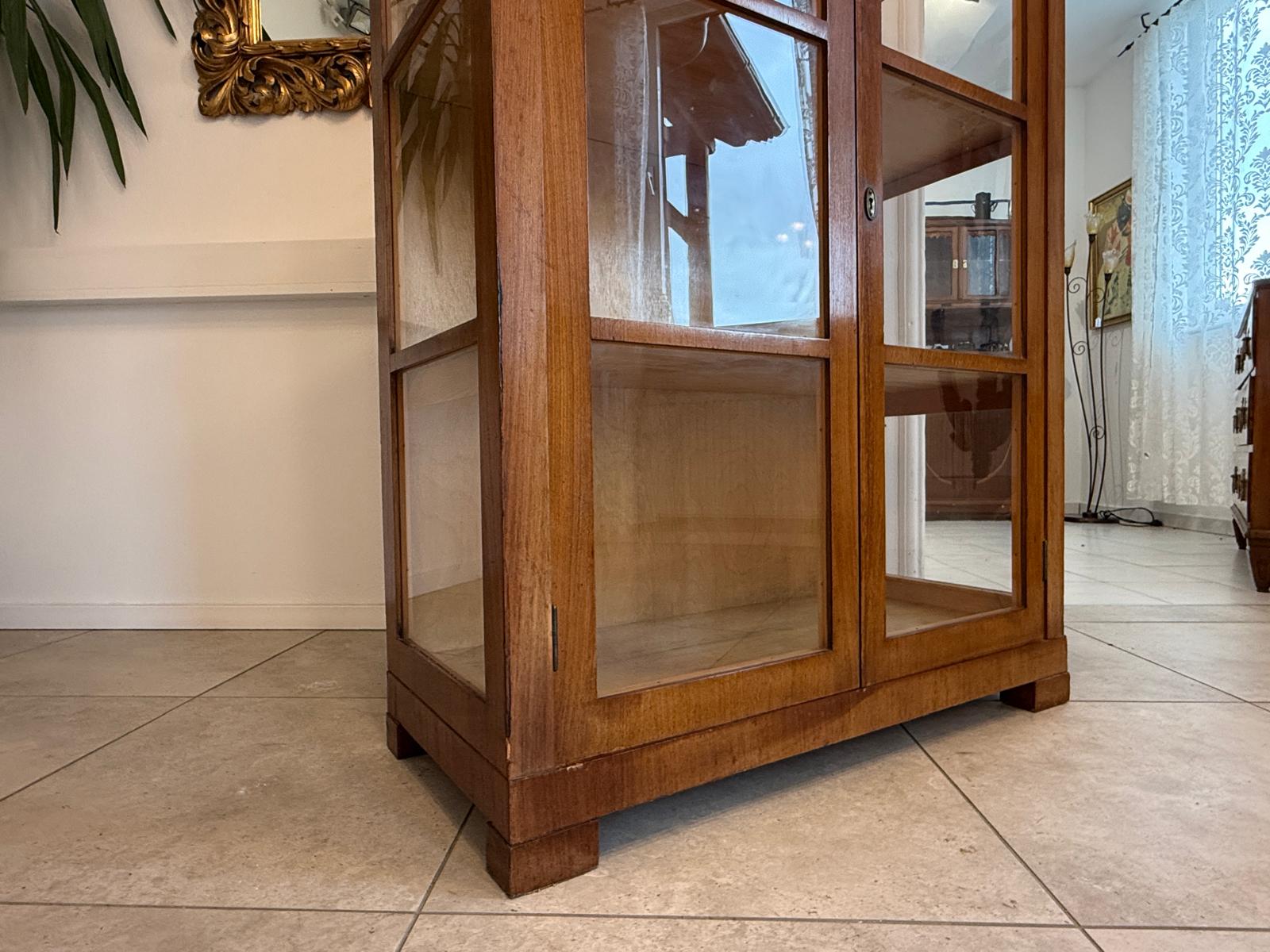 Originale Art Deco Vitrine Glasschrank Bücherschrank Antiquität Antik Möbel G1737