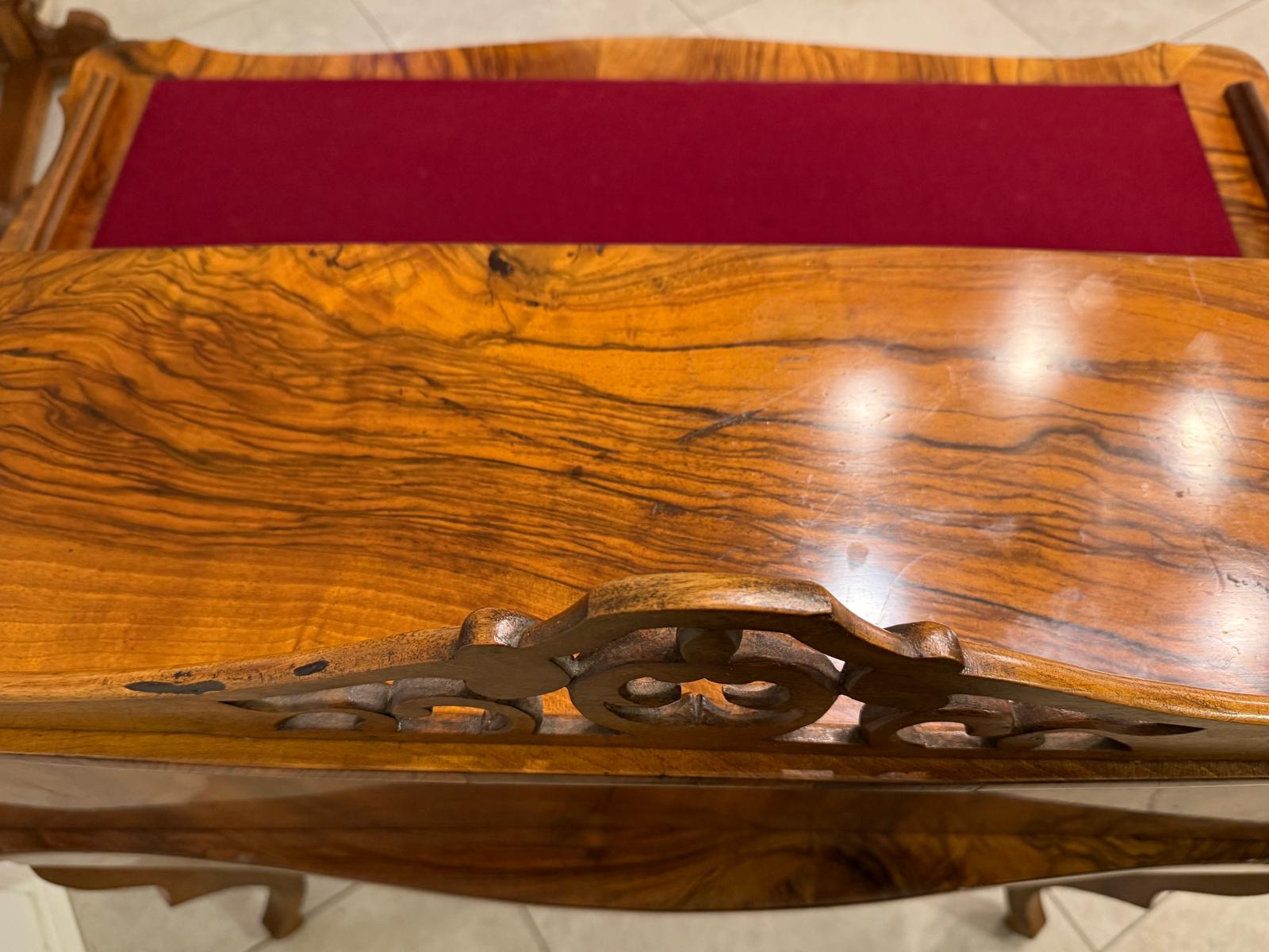 Spätbiedermeier Damen Sekretär Schreibtisch Nussholz G2261