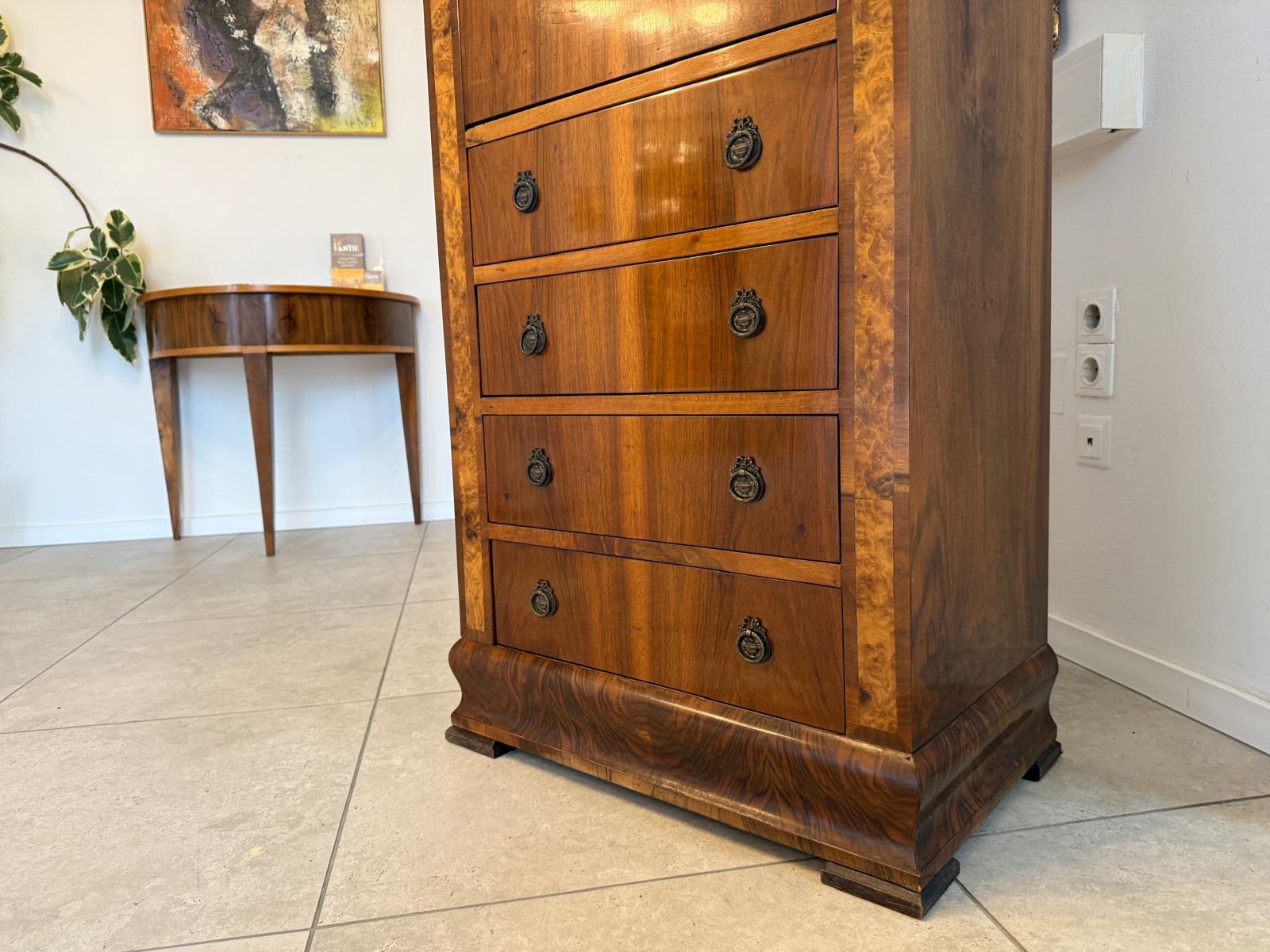 Zierlicher Barocker Sekretär Schreibtisch Wurzelholz G2302