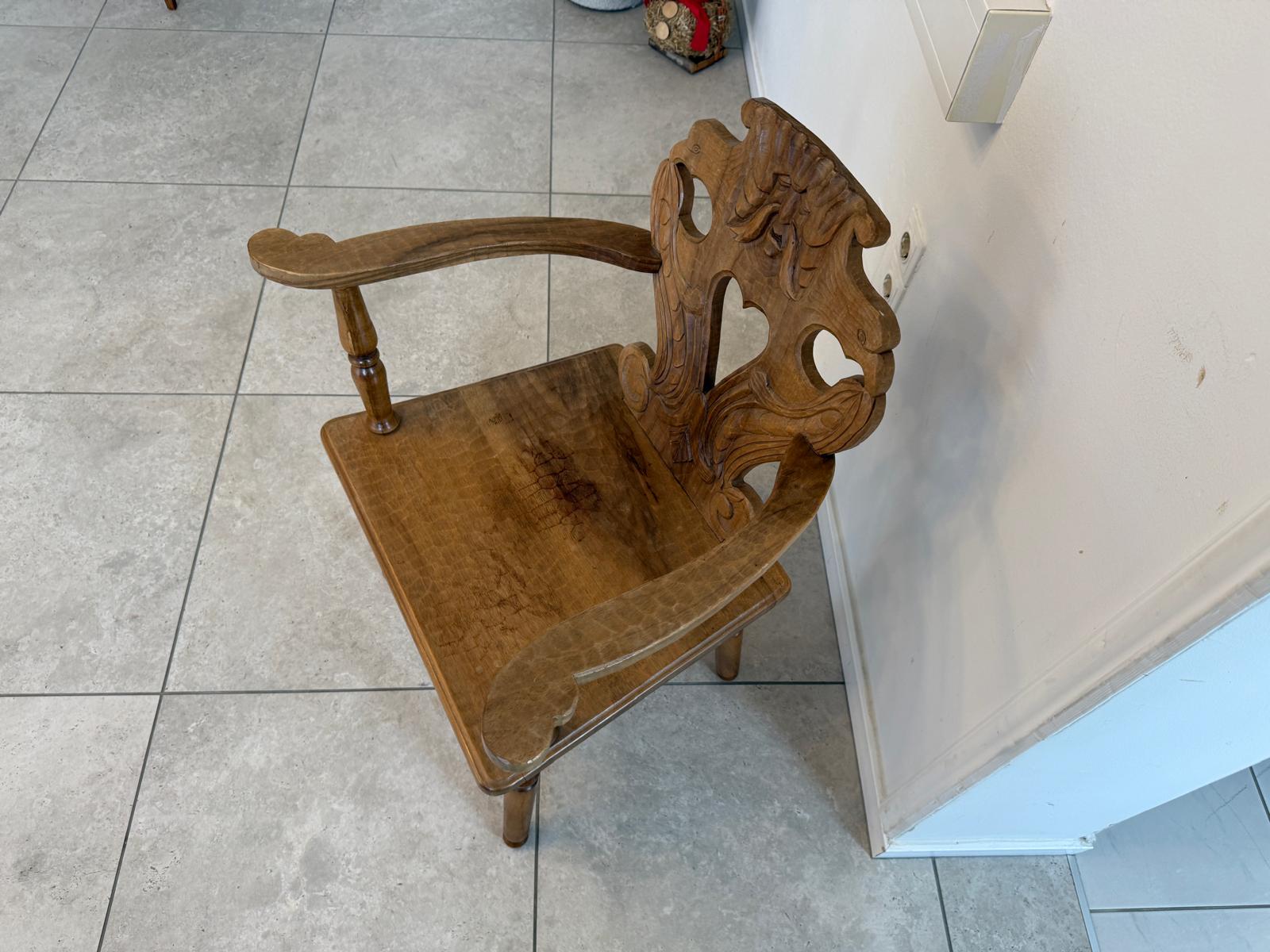 Bäuerlicher Bauernsessel Armlehnstuhl Stuhl Herzerlsessel 1 Stück D1006