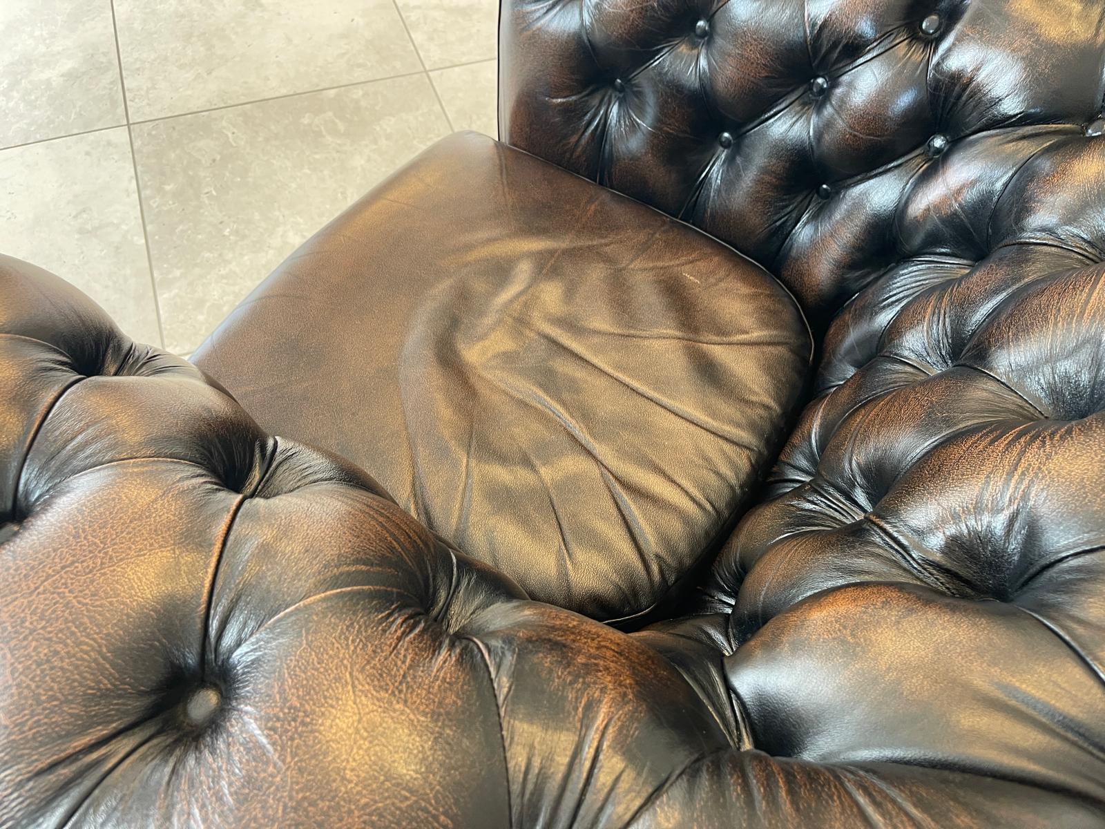 Chesterfield 1er Fauteuil Couch Zigarrenbraun Braun G1332