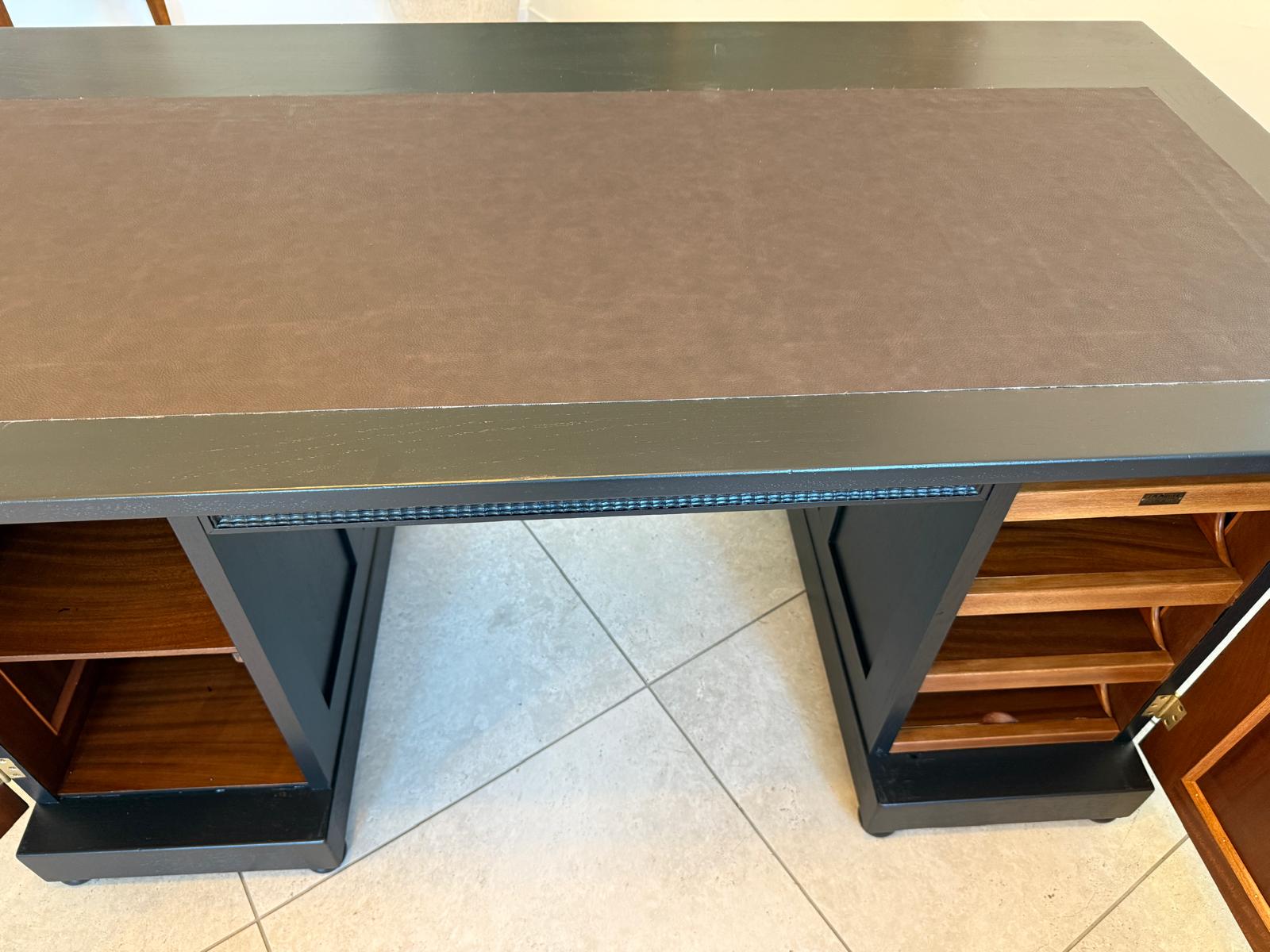 Restaurierter Jugendstil Schreibtisch Sekretär Freisteher Originalstück G2274