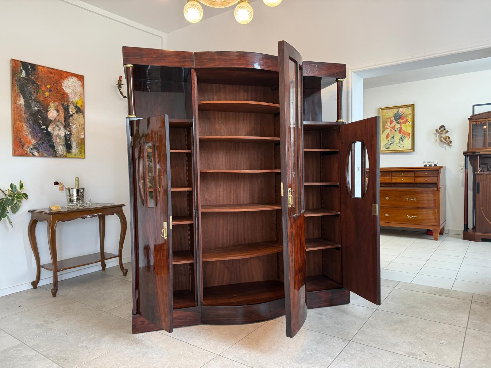 Sale Restaurierte Jugendstil Glasschrank Vitrine Bücherschrank Antiquität G1819