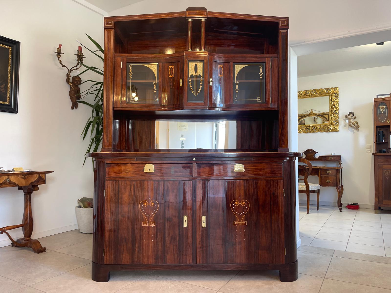 SALE Restauriertes Jugendstil Kredenz Etagere Bücherschrank Traum Antiquität G1640