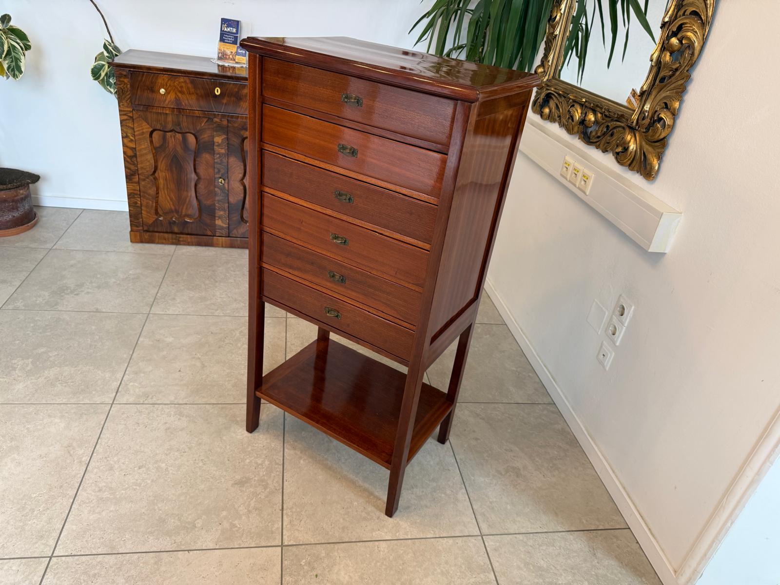 Jugendstil Aktenschrank Büroschrank restauriert Eichenholz D2476