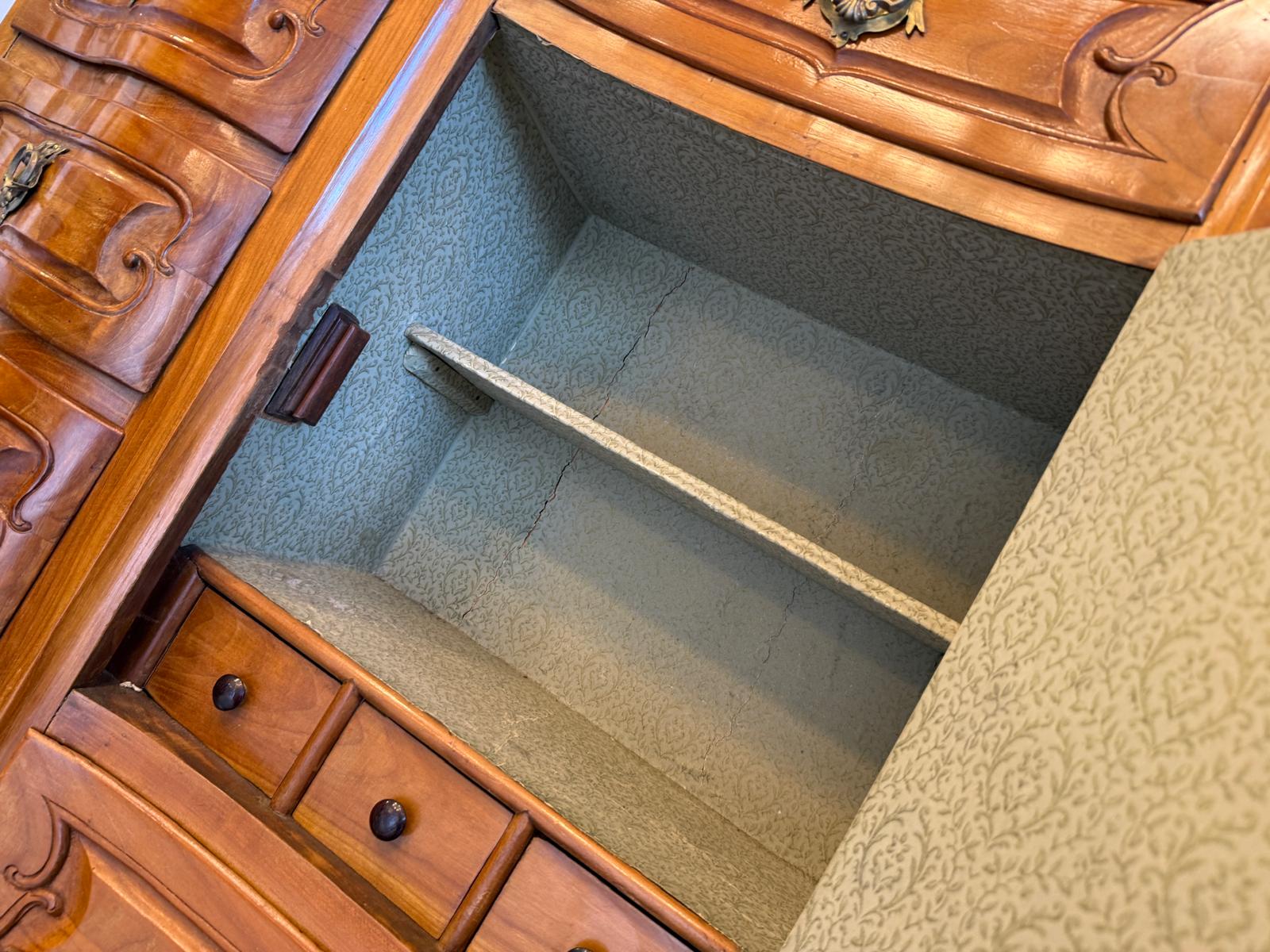 Originale Barocktabernakl Aufsatzkommode Vitrine Antiquität Tabernakl D1144