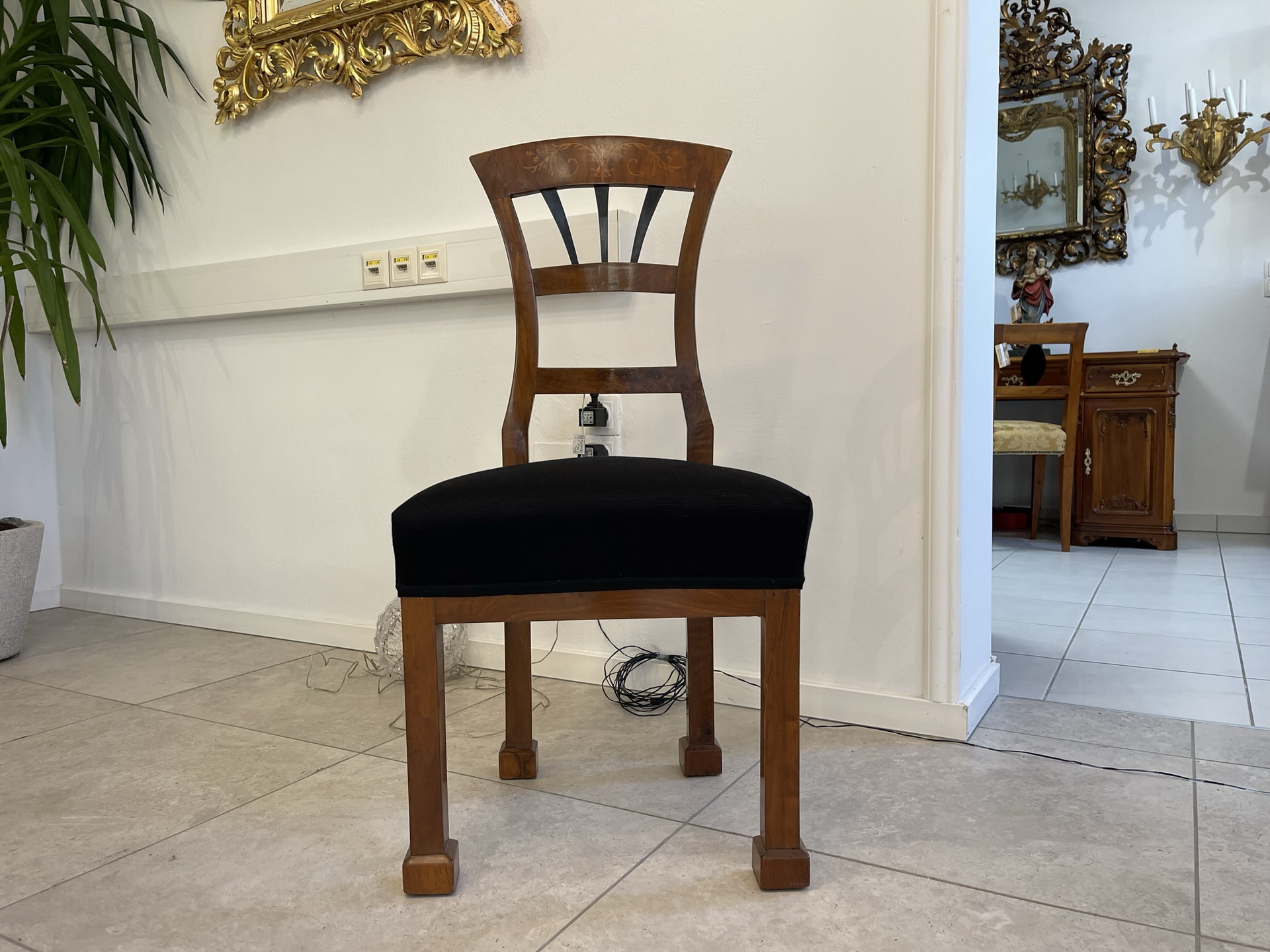 Biedermeier-Barock_1336YJAmQYc0llhl Restaurierter Biedermeier Sessel Antik Nussholz Vintage i2069