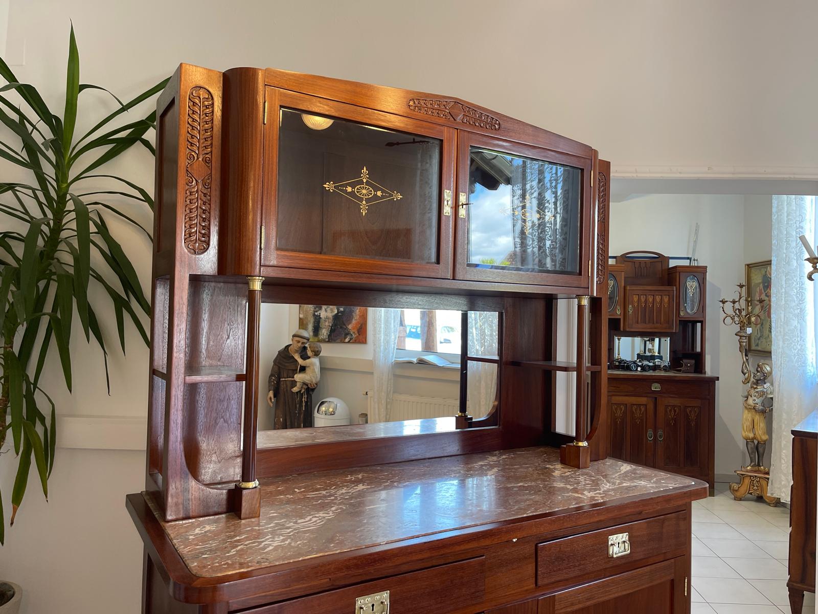 SALE Restauriertes Jugendstil Aufsatzbuffet Etagere Bücherschrank Traum Antiquität G1639