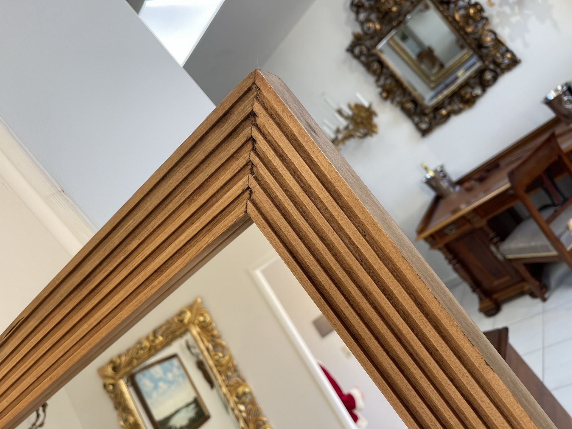 Gr-nderzeit-Biedermeier_30 bäuerlicher Spiegel Holzspiegel Wandspiegel i2200