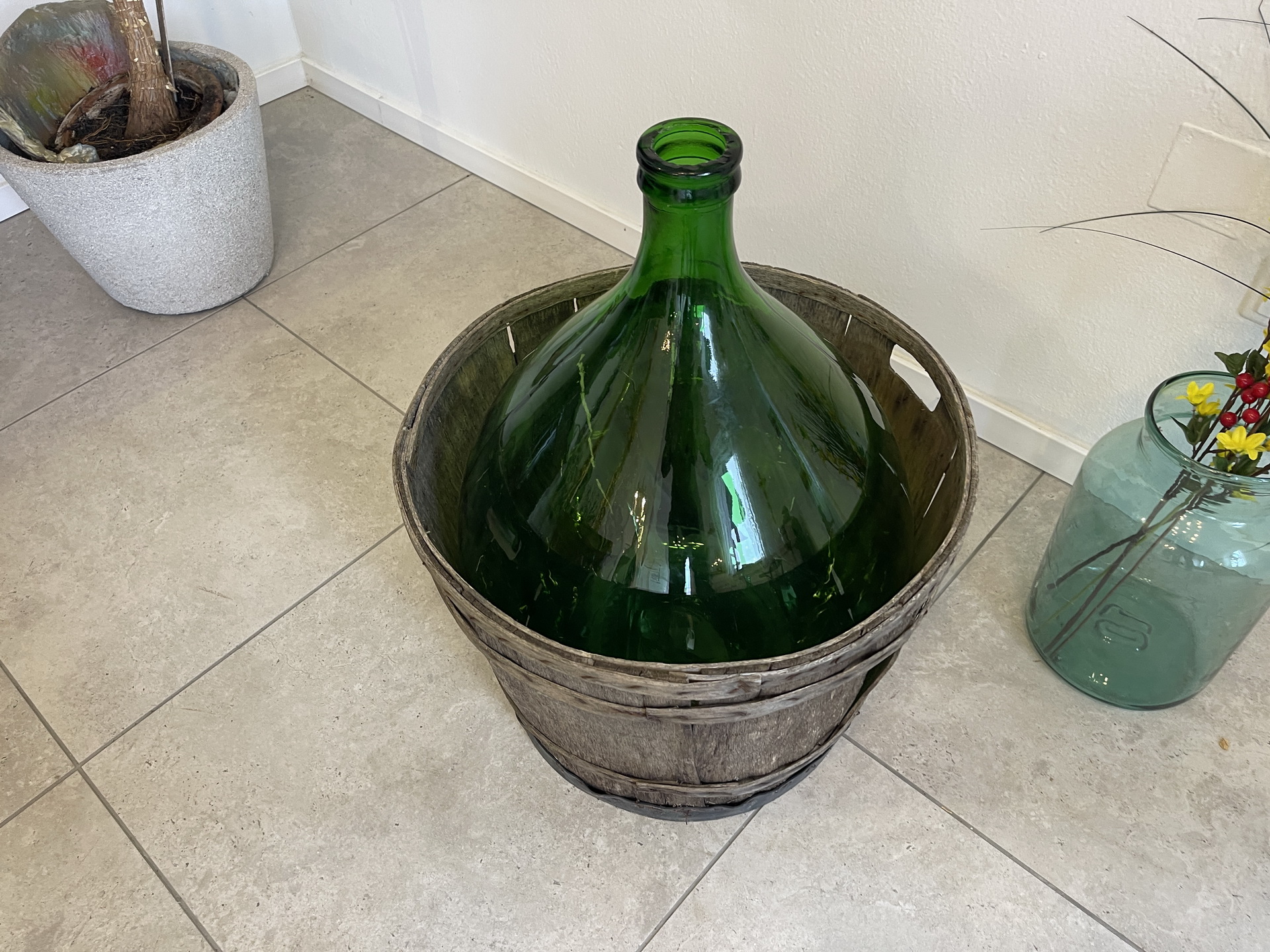 Alte Ballonflasche Weinballon, Gärballon, Ballonflasche A4726