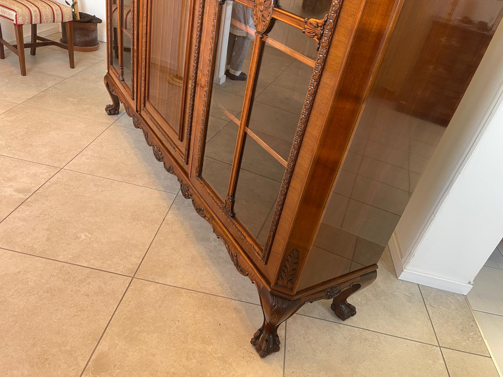 Bücherschrank Barock Barockstil Vitrine Glasschrank Wohnzimmerschrank A5149