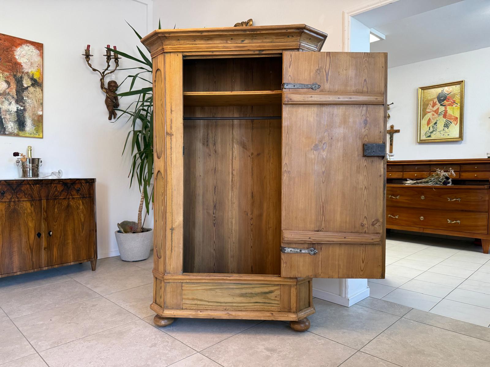 Biedermeier Bauernschrank Naturholzschrank Antiquität G1932