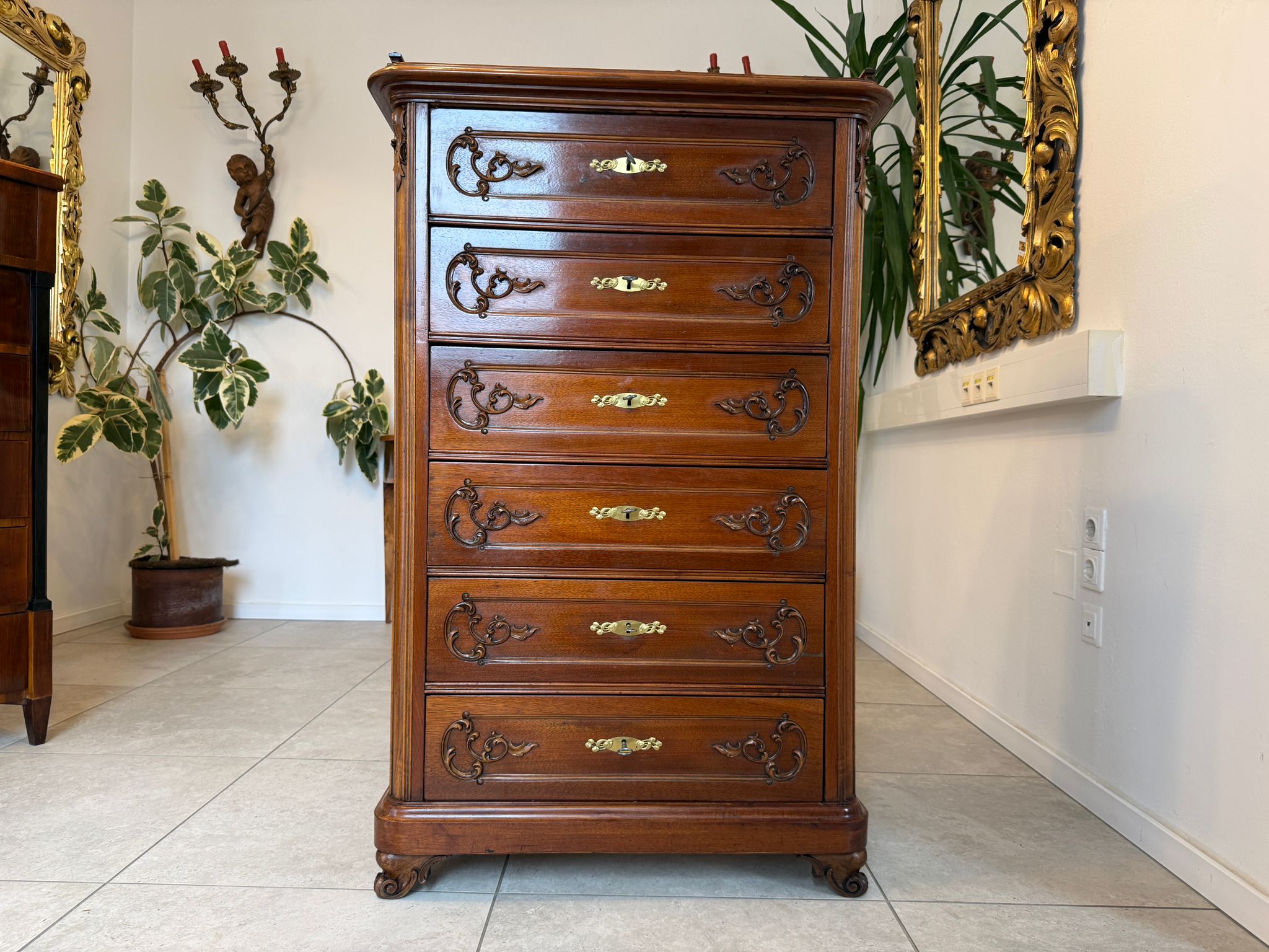 Restaurierte Gründerzeit 6 Ladenkommode Wochenkommode Antiquität D1106
