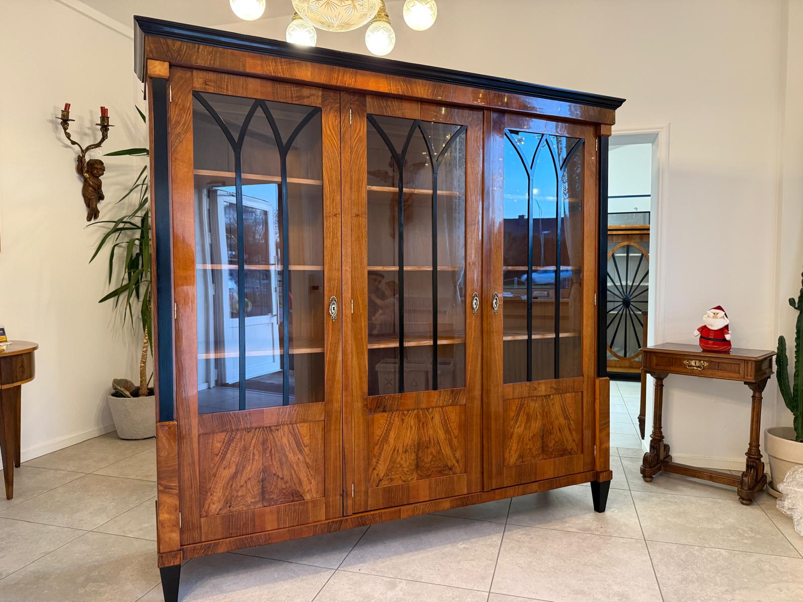 SALE Restaurierte Biedermeier Vitrine Bücherschrank ANTIQUITÄT G2352