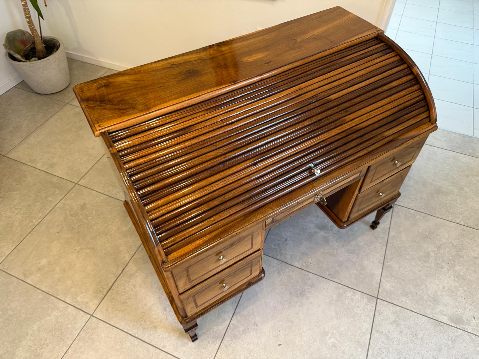 Sale Restauriert Barock Rolladen Sekretär um 1780 Antiquität G2049