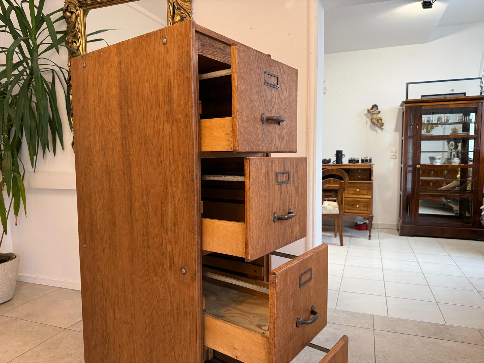 Original Jugendstil-Hängeregisterschrank Büroschrank  Aktenschrank G2112